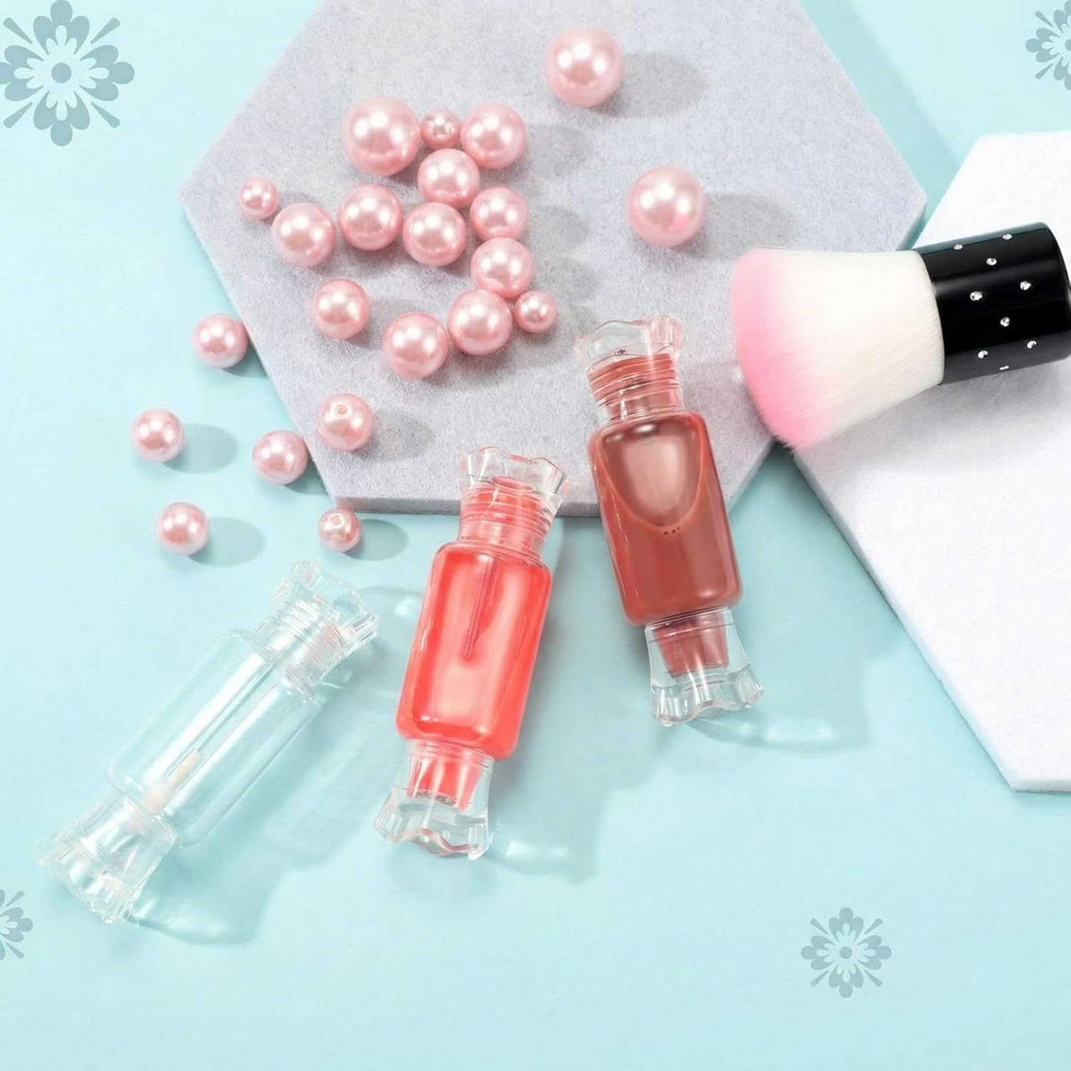 20 Pieces Empty Lip Gloss Tubes with Wand 9 Ml Mini Clear Candy Shape Lip Balm Tube Containers and 2 Pieces Funnel for DIY Cosmetics Women image number 6