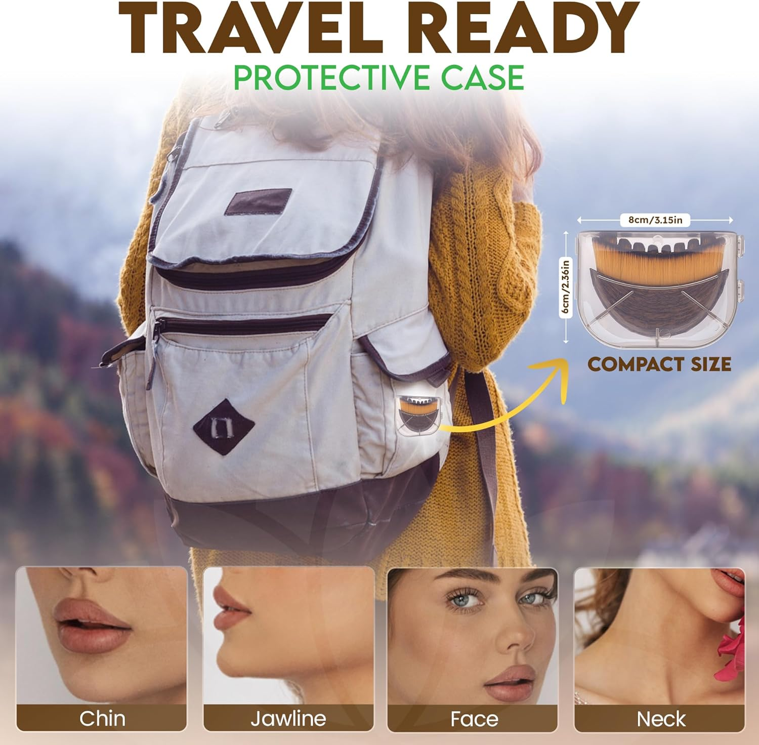 PUUR HOUSE Pack of 2 Lymphatic Contour Face Brush - Lymphatic Drainage Massager - Dry Brush for Face - Anti-Puffiness - Detox & Lift - Ergonomic Facial Cleansing Brush for Sculpting image number 1