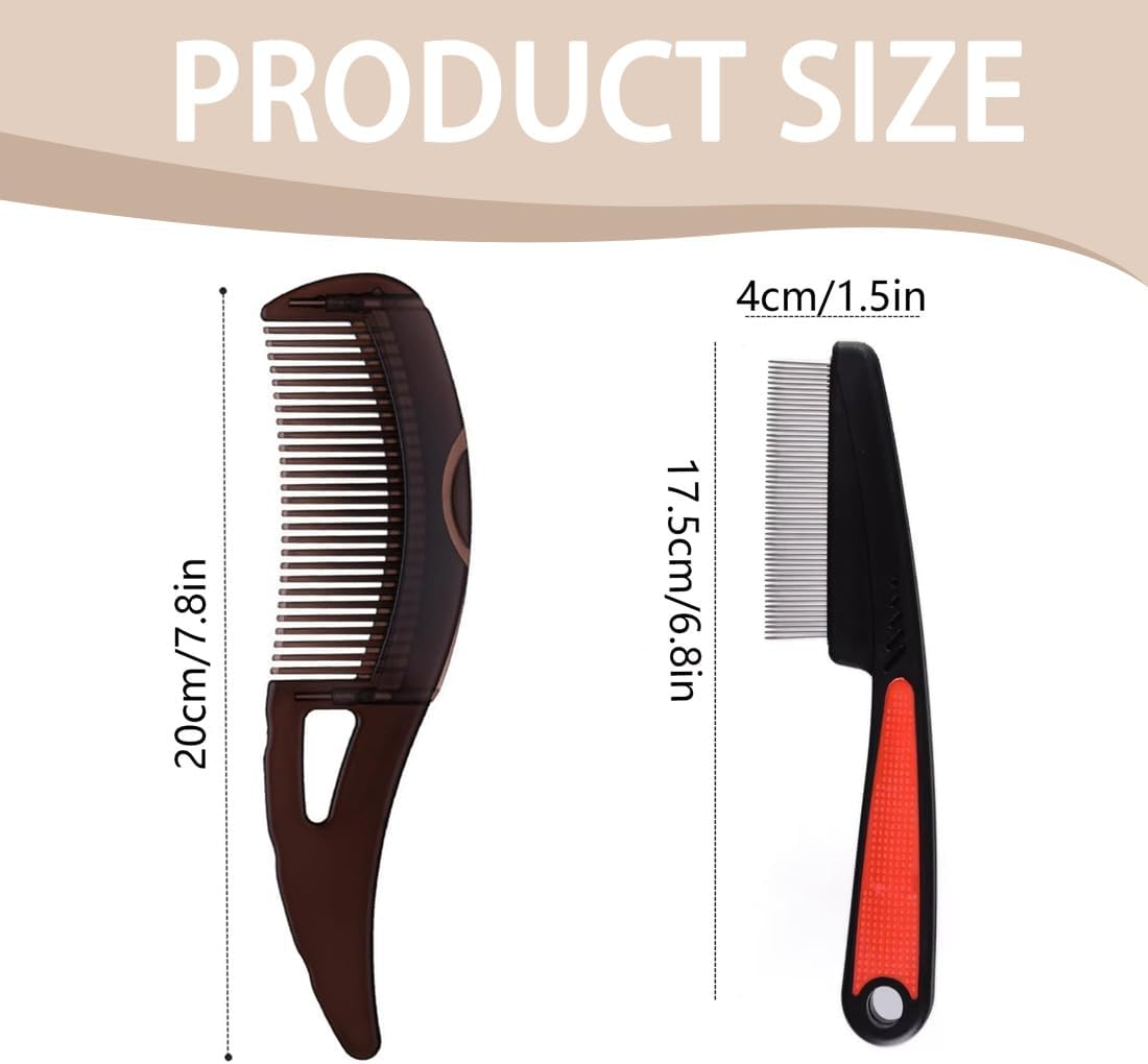 DWFEYOI Pack of 2 Dandruff Combs, Hollow Tooth Hair Brush for Refreshing Scalp Massage and Removal of Dandruff Grime, Reducing Itching Oil on the Scalp, Scalp Comb image number 1