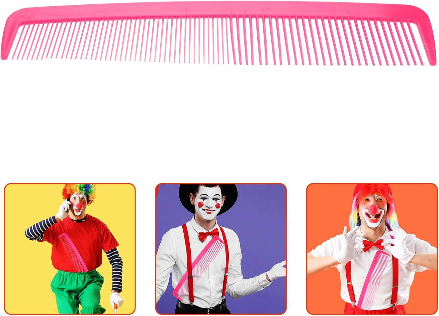 STOBAZA Giant Wide Comb Party Carnival Giant Comb Prop for Funny Man Halloween Tooth - 14.78X3.07X0.20In image number 6