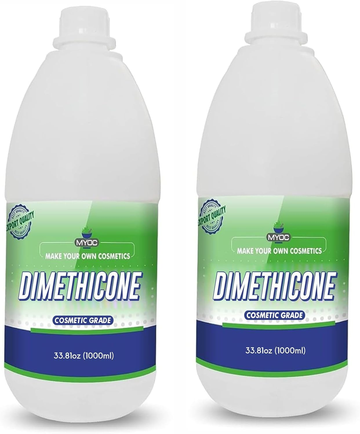 Myoc Dimethicone &ndash; Cosmetic Grade | Silicone-Based Emollient for DIY Skincare, Haircare & Personal Care Formulations - 2 L / 67.62 Fl Oz