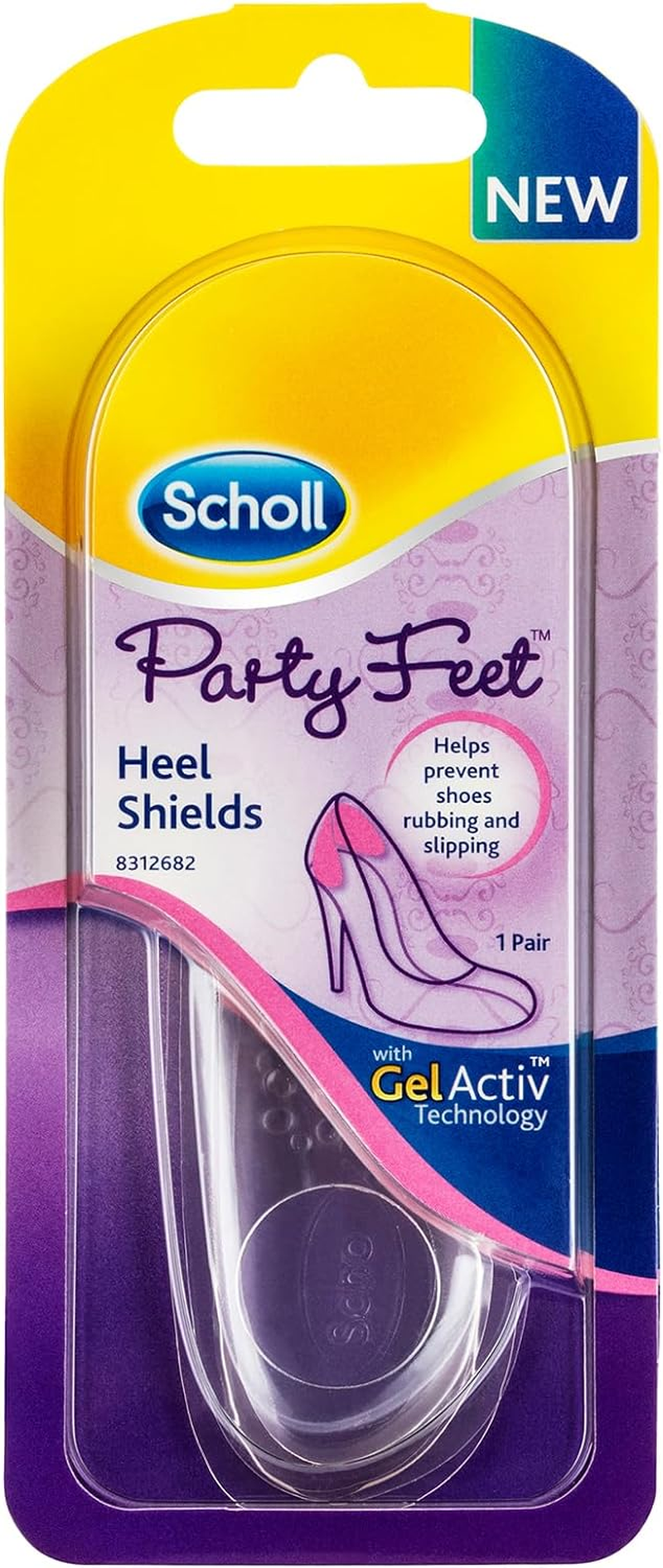 Scholl Party Feet Heel Shields &ndash; Soft Gel Pads for Heel Rubbing & Shoe Slipping Prevention &ndash; Non-Slip, All-Day Comfort, Reusable Cushions, Slim Invisible Fit for Heels & Flats &ndash; 1 Pair image number 6
