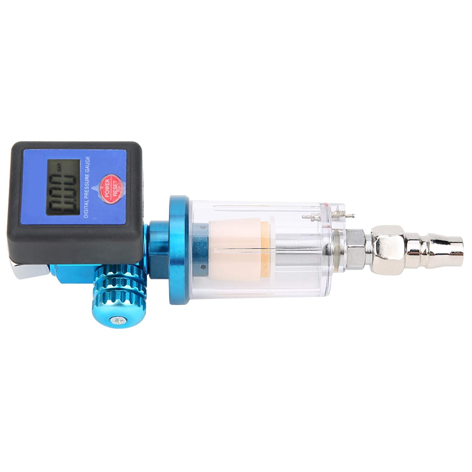 Digital Airflow Regulator for Air Compressor, 140PSI Inline 1/4 Air Pressure Regulator with Adjustable Valve & Oil Water Filter for Spray, Tire image number 4