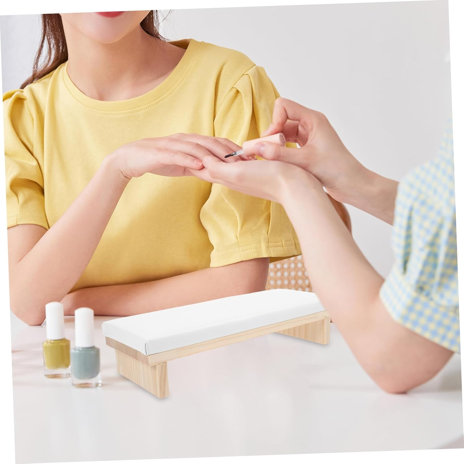 GANAZONO Nail Art Hand Cushion Comfortable Low-Profile Nail Arm Rest for Manicure Elegant Design and Reduces Wrist Fatigue Lightweight and Versatile Use image number 6