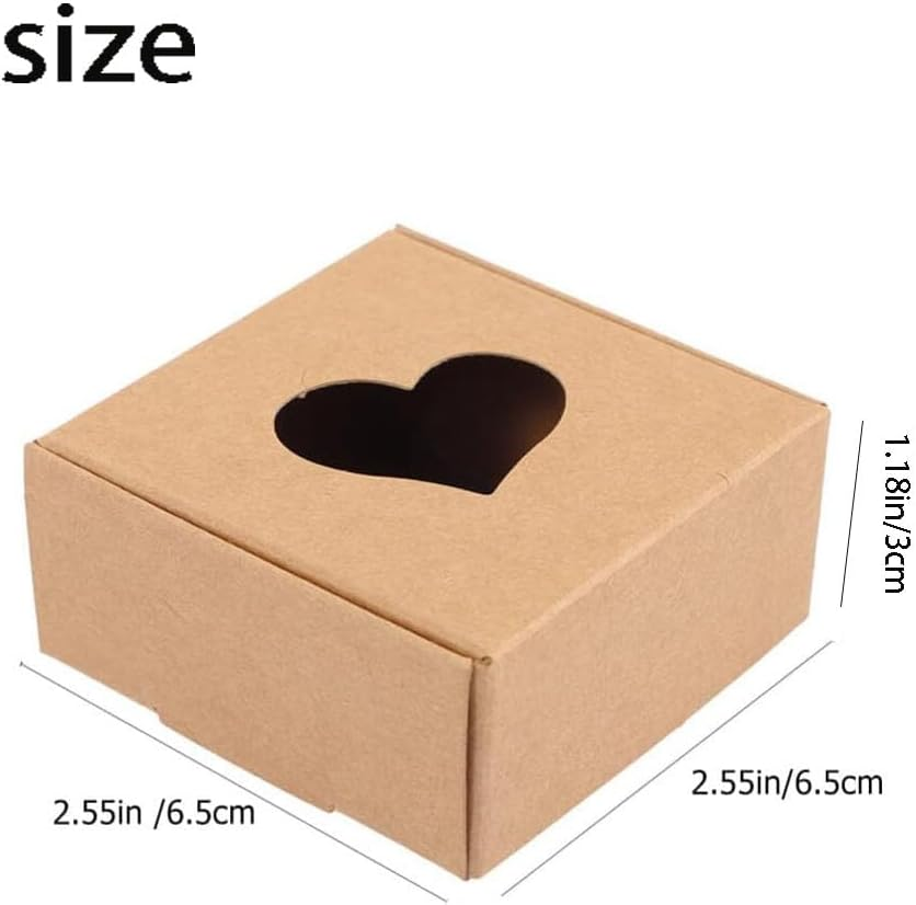 40-Pack Handmade Soap Boxes, Homemade Soap Packaging, Vintage, Kraft Paper，With Lids Boxes image number 4