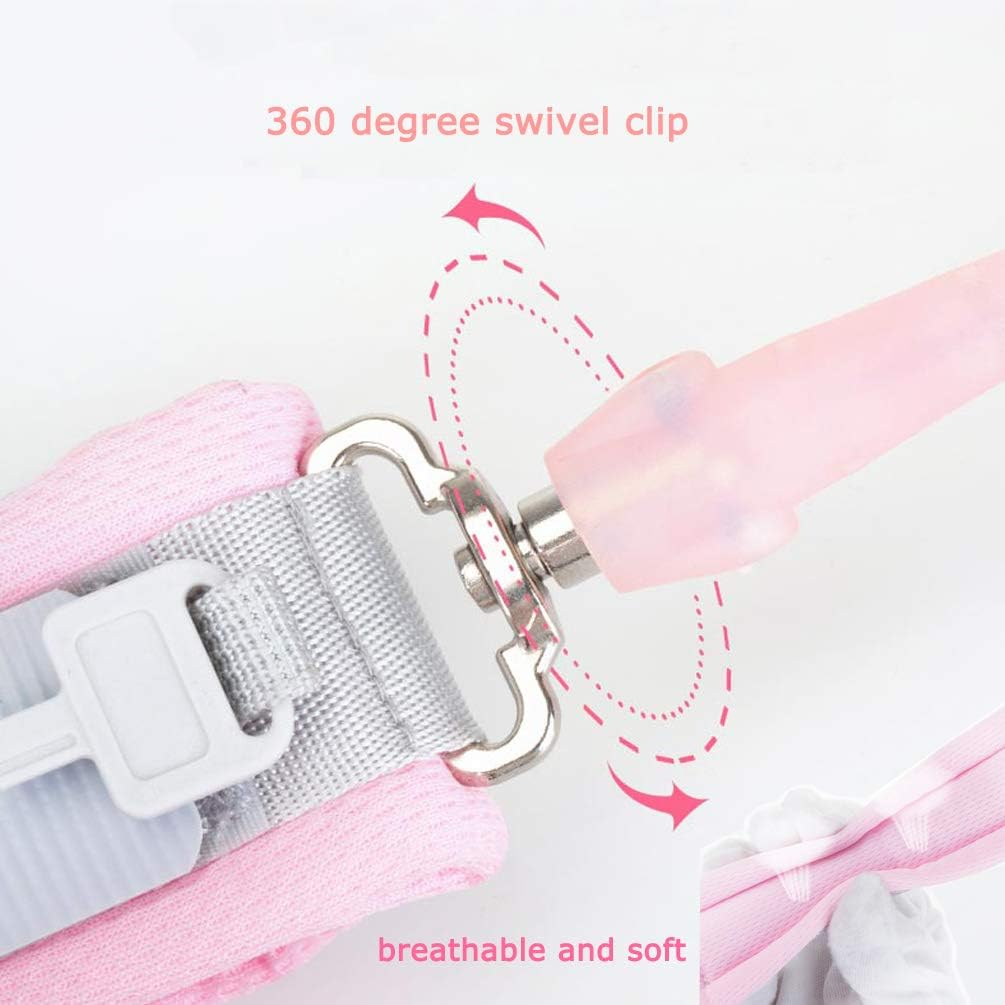 2Pcs anti Lost Wrist Link with Key Lock for Kids, Pink and Blue image number 5