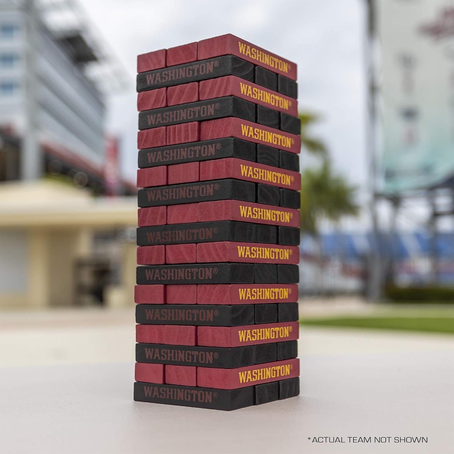 NCAA College Tabletop Stackers Block Game by Wild Sports - College Football Fan, Dorm Game, Rec Room, Tailgate image number 3