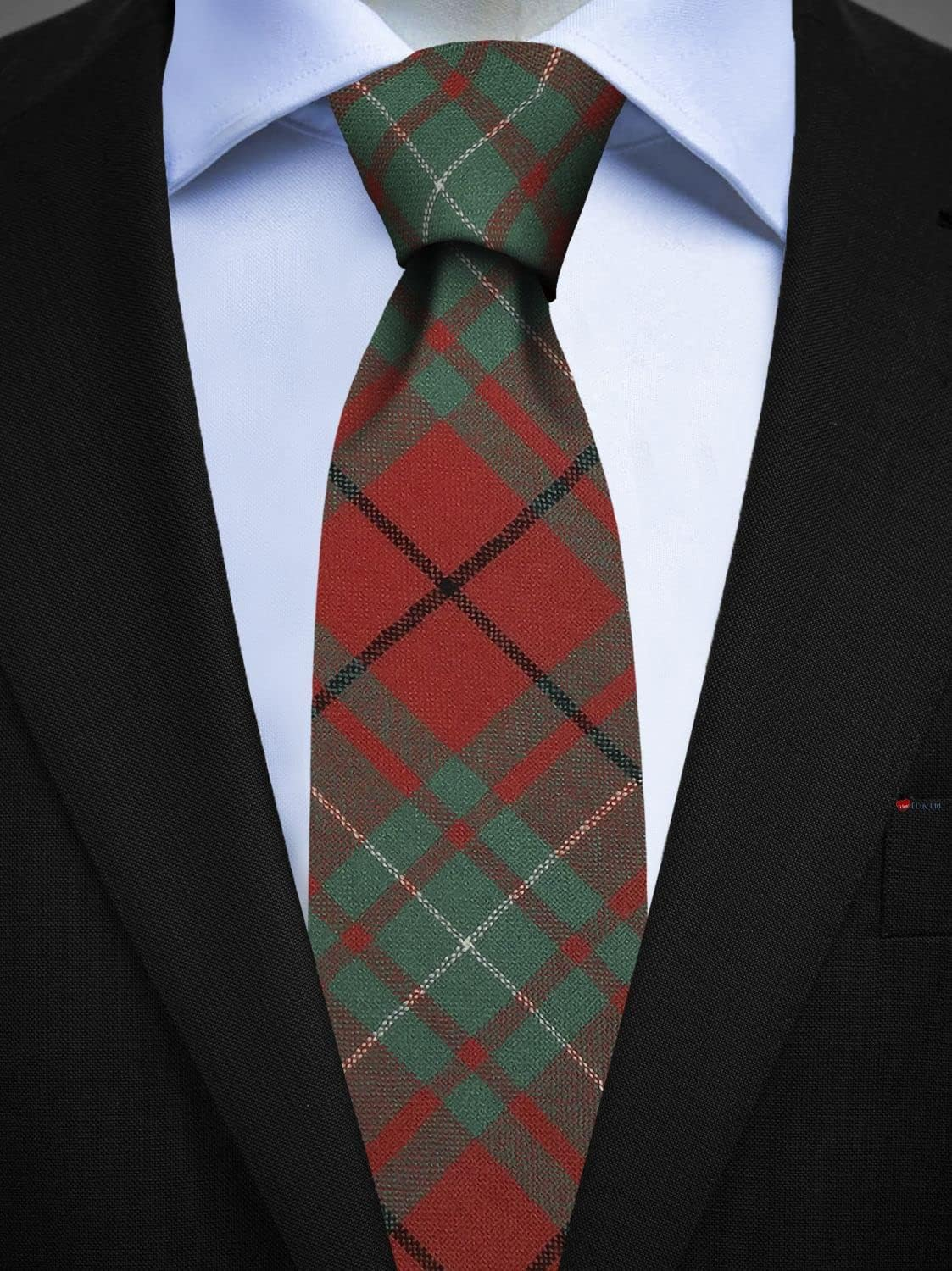 Mens All Wool Tie Woven and Made in Scotland in Macauley Ancient Tartan image number 1