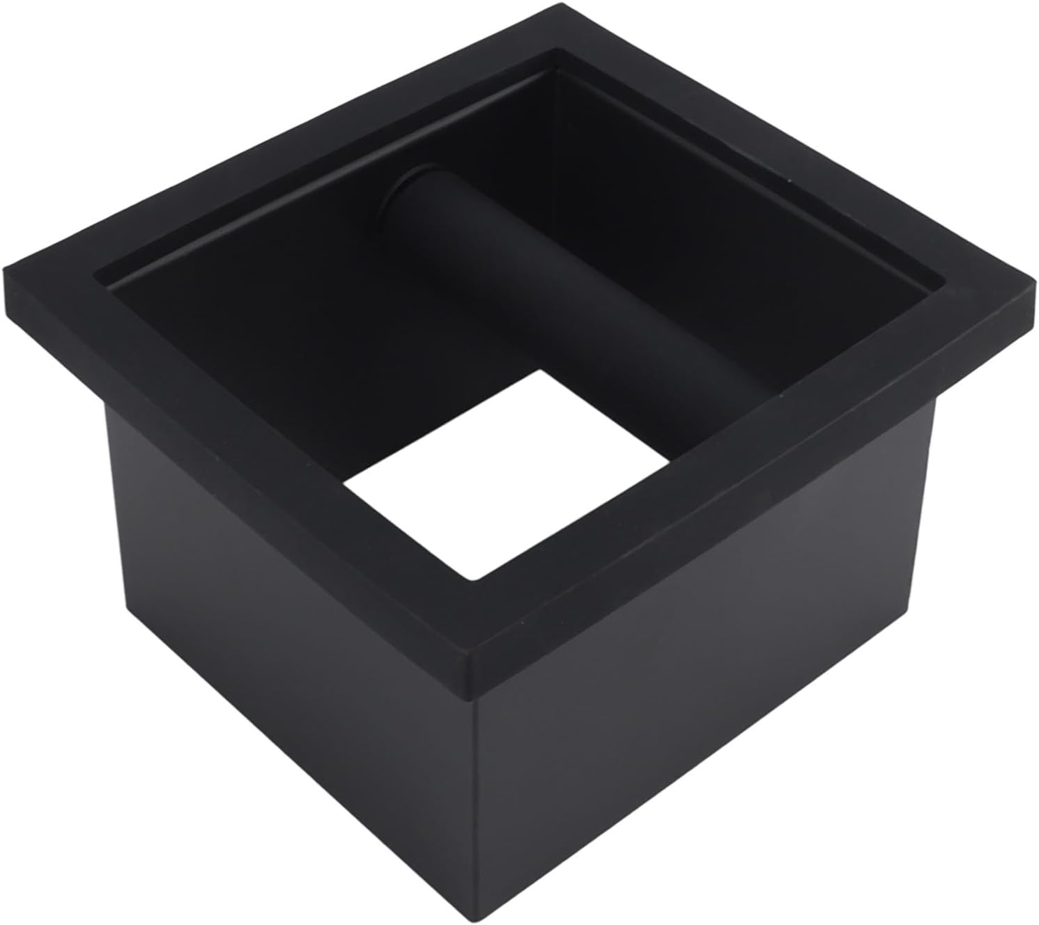 Generic Espresso Knock Box, 5.91X5.39X4.33Inch Rubber and Steel Bottomless Knocking Box for Coffee Grounds, Moderate Capacity Easy to Coffee Knock, Recessed Installation image number 4