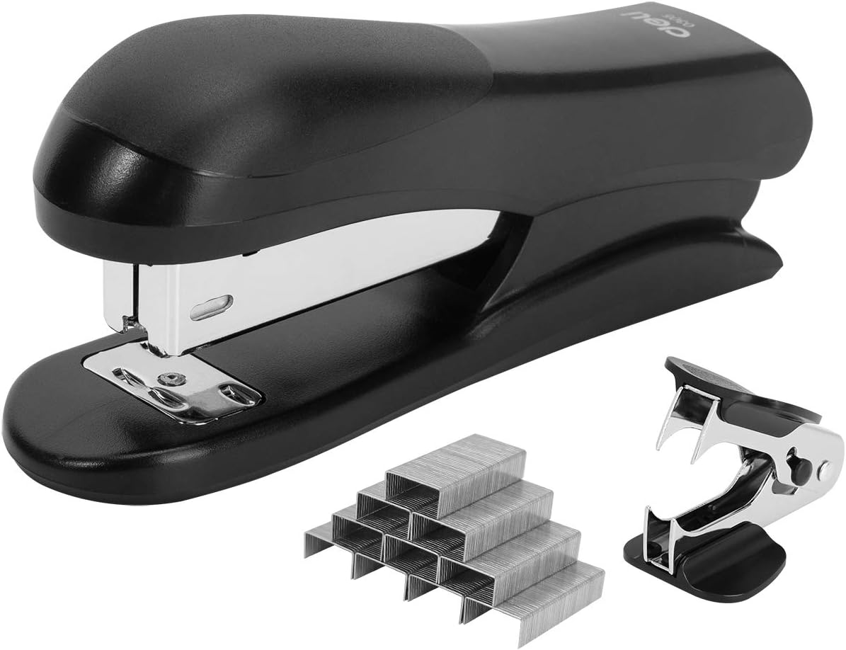 Deli Stapler Value Pack, Desktop Standard Staplers, 20 Sheet Capacity, Includes Staples & Staple Remover, Black image number 3