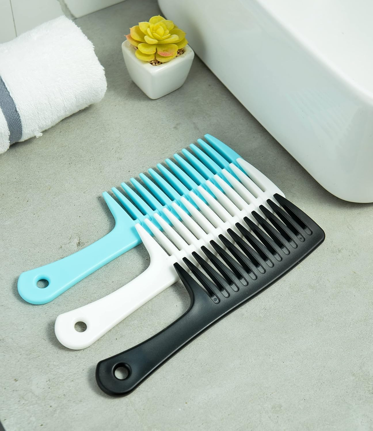 Wide Tooth Detangling Comb, Durable Styling Brush for Curly, Long and Wet Hair Types - Professional Hair Care (Style 1, One Size) image number 3