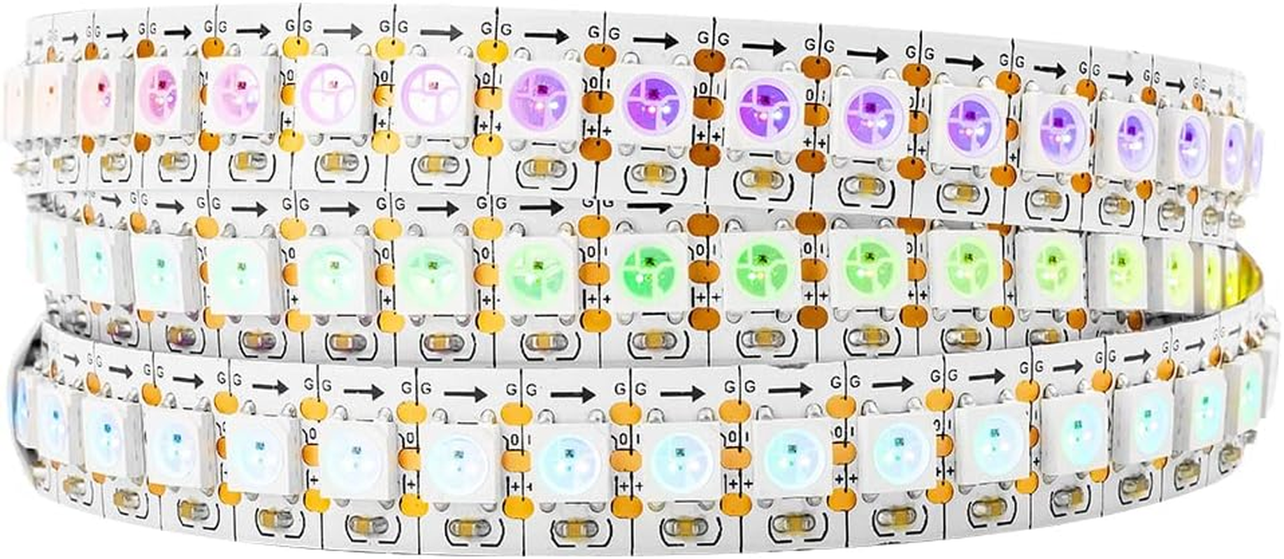 Btf-Lighting WS2812B 144Pixels/Meter Flexible FPCB Individually Addressable LED Strip Dream Color IP30 Non-Waterproof DC5V 1M Works with Arduino/Respberry/Neo/Etc image number 4