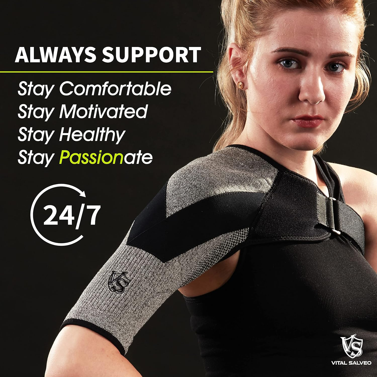 Vital Salveo Shoulder Brace Compression Sleeve Wrap with Support and Stability Breathable for Shoulder Pain Dislocated Rotator Cuff Tendinitis (1Pc)-Xx-Large image number 4
