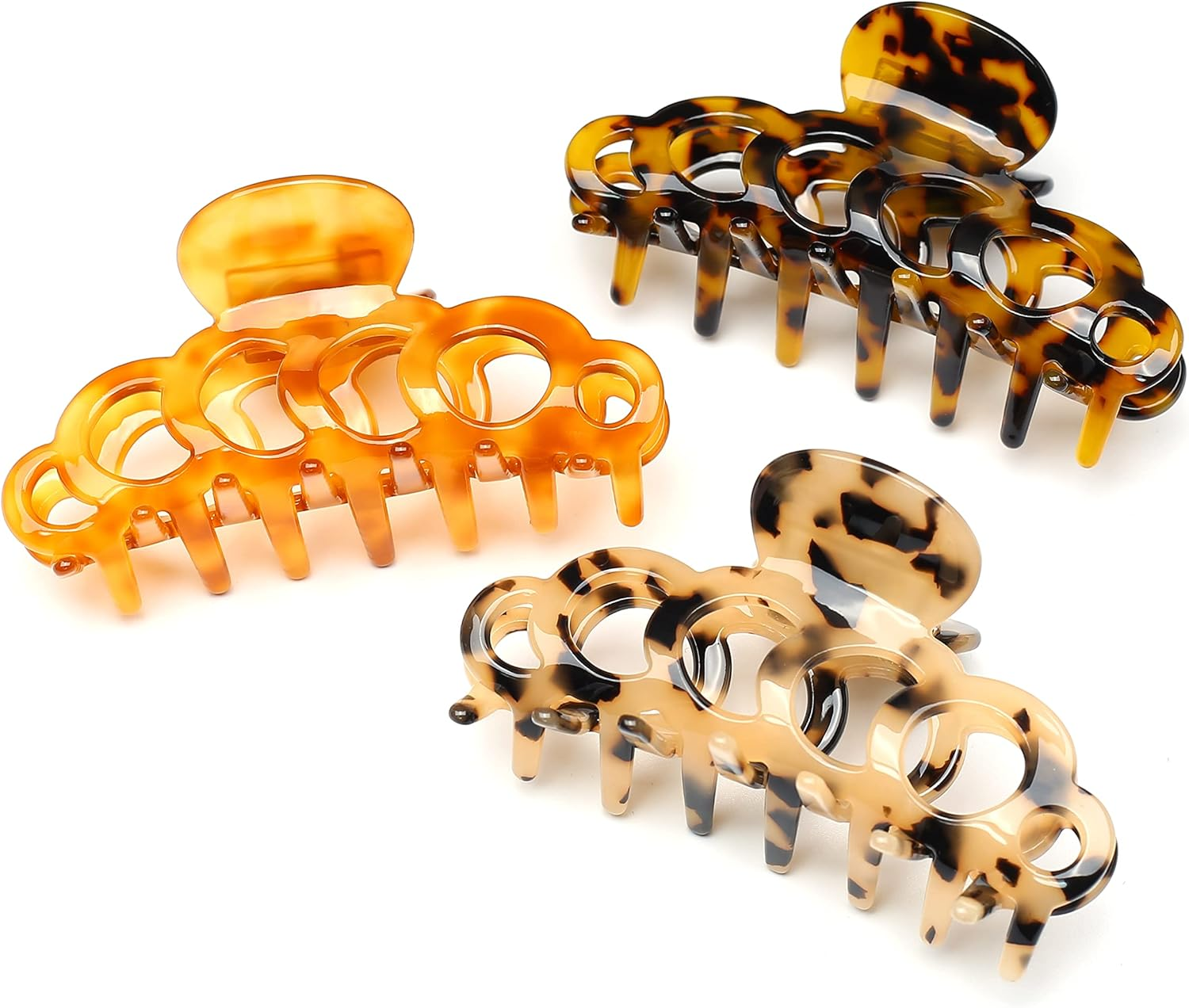 Qingoo Turtle Medium Hair Clip Cellulose Acetate Hair Clip Hair Accessories Exquisite Headpiece for Medium Thick Short Medium Hair 1 Piece (9.2 Cm X 5 Cm Tortoise) - Tortoise image number 4