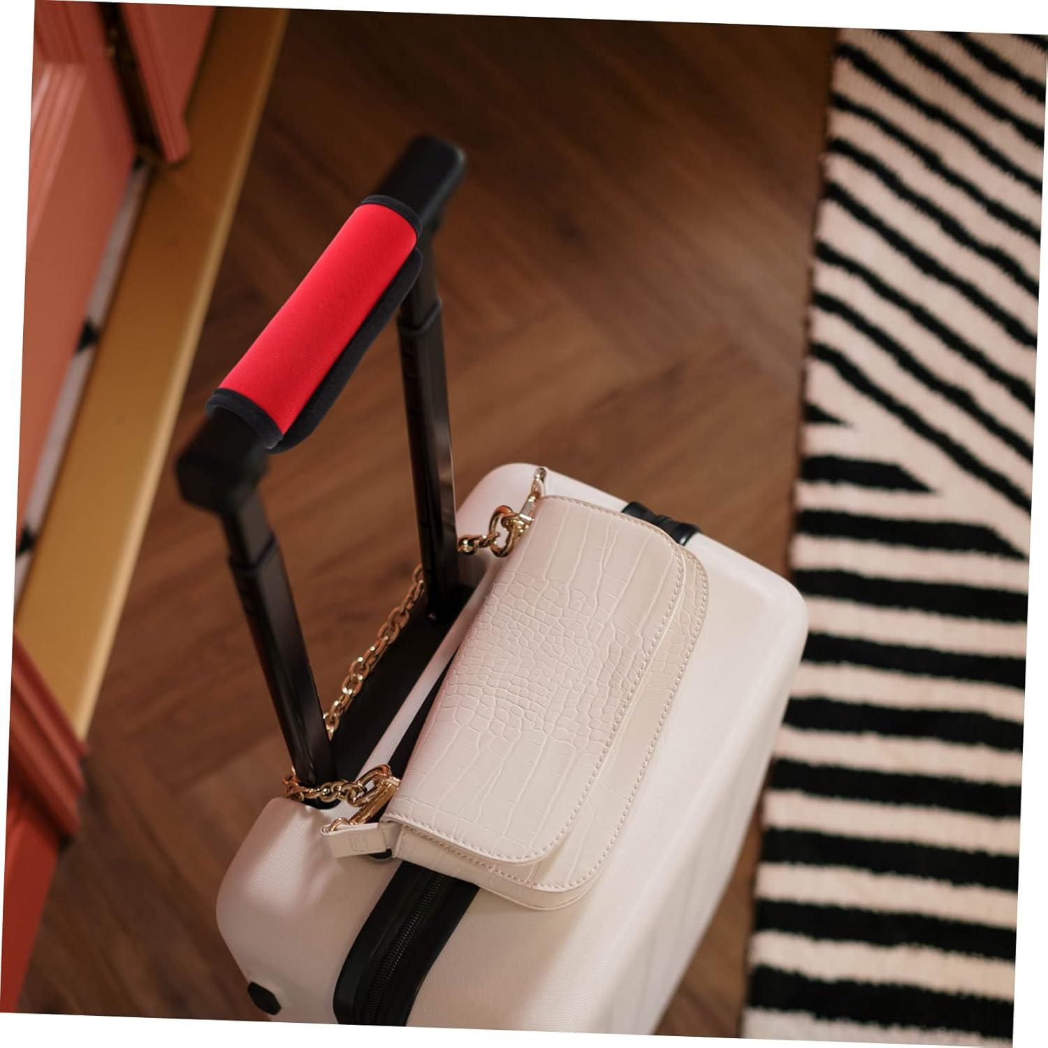 Neoprene Handle Covers Luggage Handle Wraps Soft Comfort Grip Protection for Suitcase Traveling Case Neoprene Grips for Hand Protection Travel Accessories image number 2