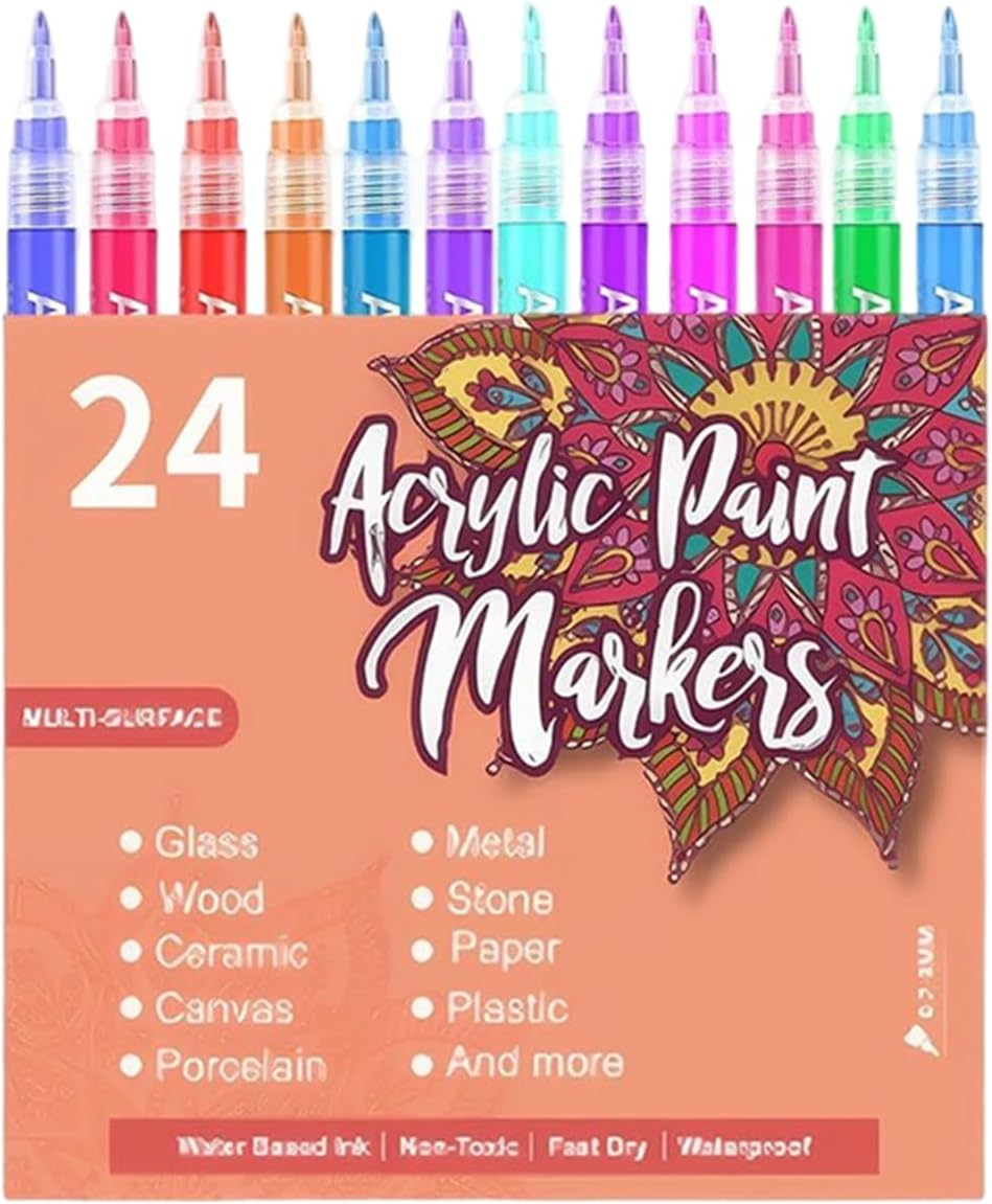 Nail Pen Set - Fine Tip Long-Lasting Manicure Tools,0.5Mm Gel Nail Polish Marker Set | for Drawing Painting Dotting Crafts Girls Kids Teens Adults Beginners Beauty