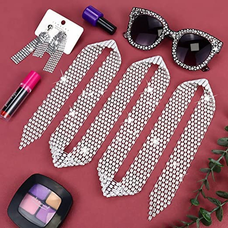 4 Pcs 1970S Disco Costume Set - Accessories, Bling Sunglasses, Long Scarf, Earrings - 70S Women'S Jewellery Sets for Party, Fancy Dress Kit, Retro Cosplay Outfits image number 5