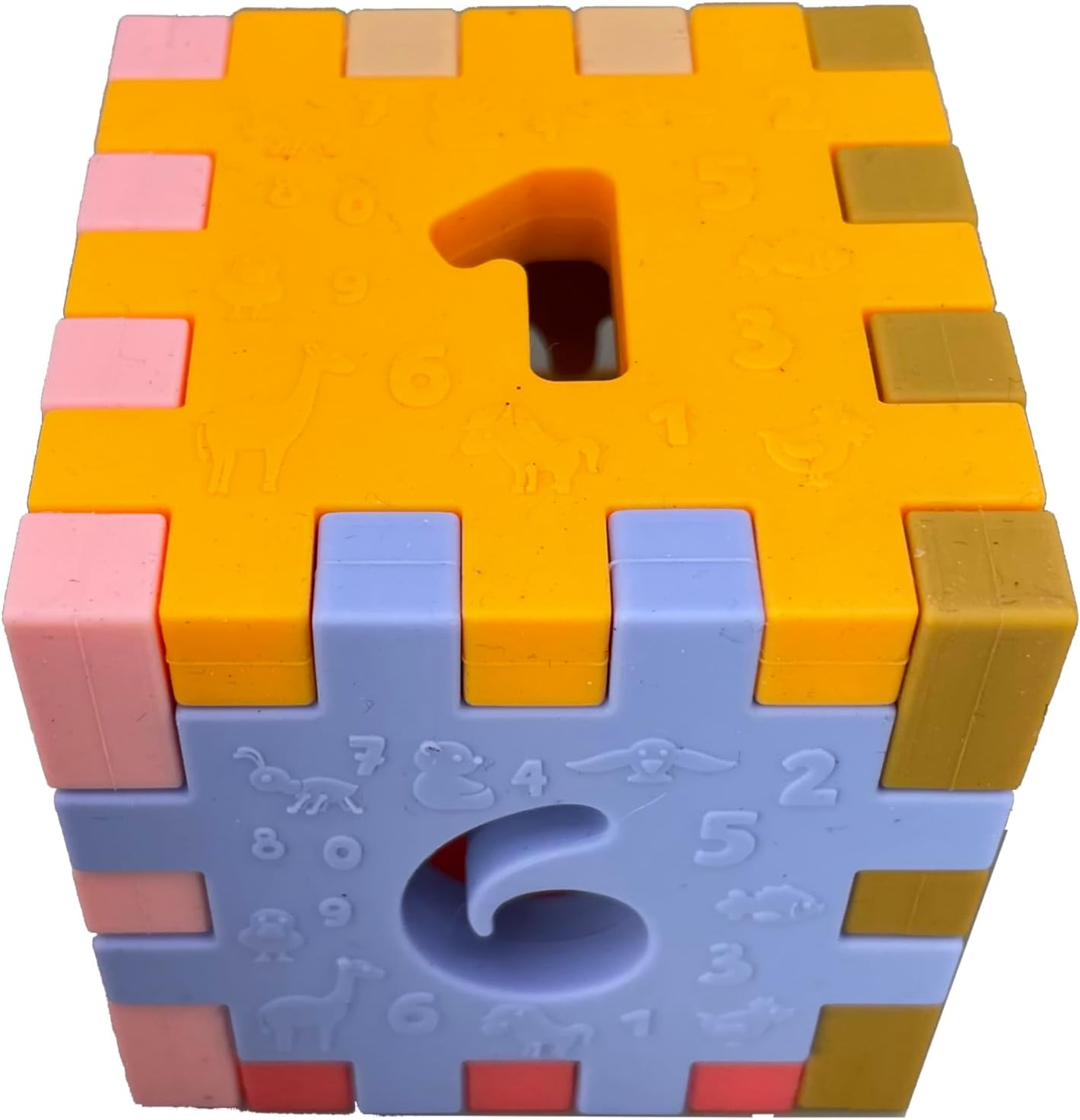 Silicone Number Puzzle Cube &ndash; Educational Toy for Toddlers, Multi-Coloured, Soft Learning Blocks for Early Development & Counting Fun image number 2