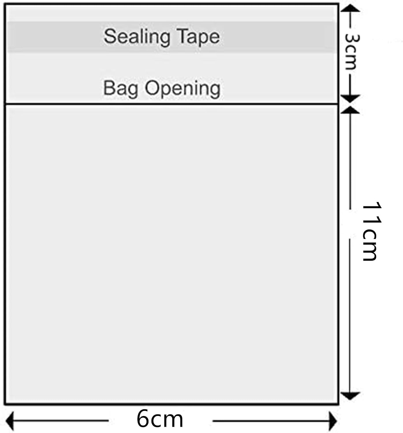 200 Pcs Clear Self Sealing Cellophane Bags,2.3" X 4.3" （6X11 Centimetres) Cookie Bags Resealable Cellophane Bag for Cookie, Candy, Gift Bakery, Prints, Photos, Party Decorative image number 6