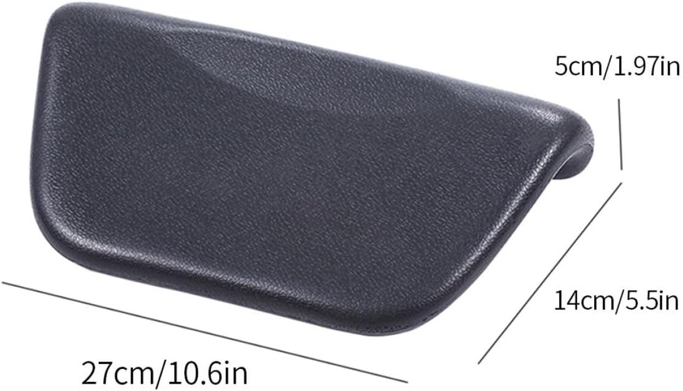 Bath Pillow PU Leather Bath Spa Cushion Bathtub Ergonomic Head Neck Rest Support for Home Hot Tub Black, Decor