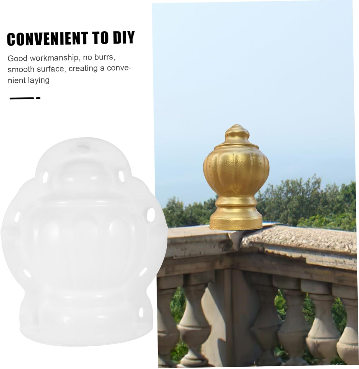 Yardenfun Roman Column Mold for Concrete Balustrade Decoration Versatile Garden Pathway and Fence Edging Mold for Stylish Outdoor Landscaping