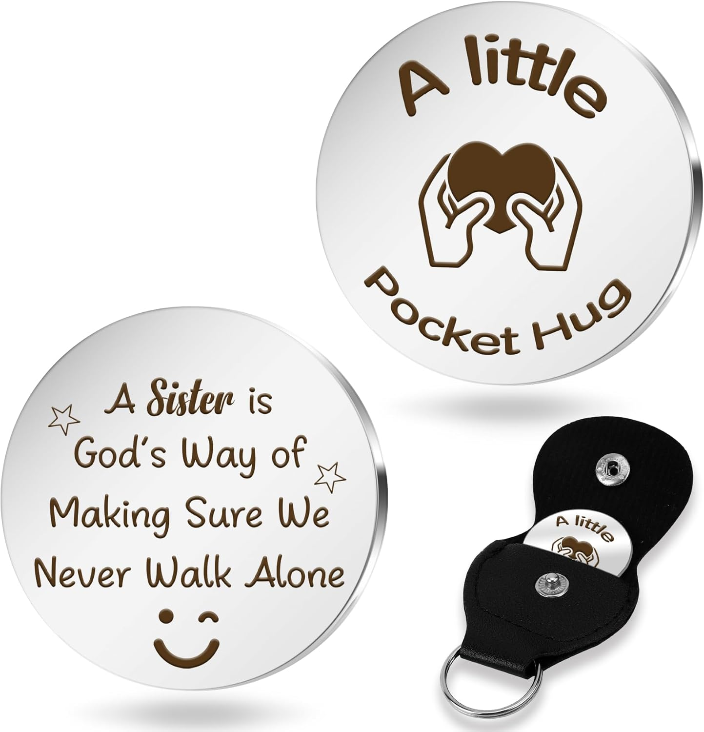 Pocket Hug Token Inspirational Gifts for Women Birthday Gifts for Women Men 2024 Graduation Gifts for Her Him Thank You Gifts for Mom Dad Girlfriend Boyfriend Best Friend Coworker Gifts for Men, I