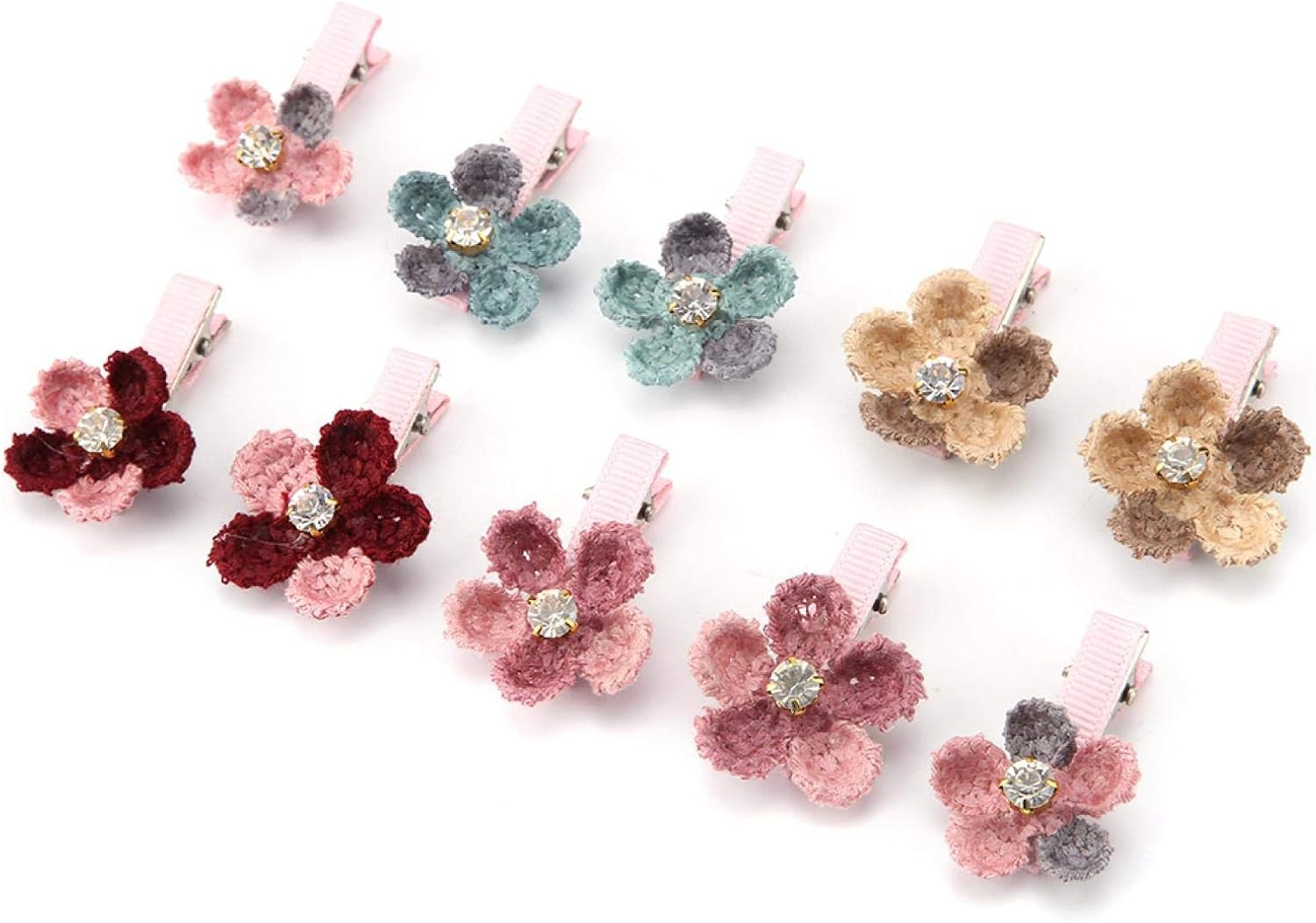 EVTSCAN 10/Lot Hair Accessories for Pets Puppy Dog Cat Grooming Floral Hairpins Hairs Clips image number 3