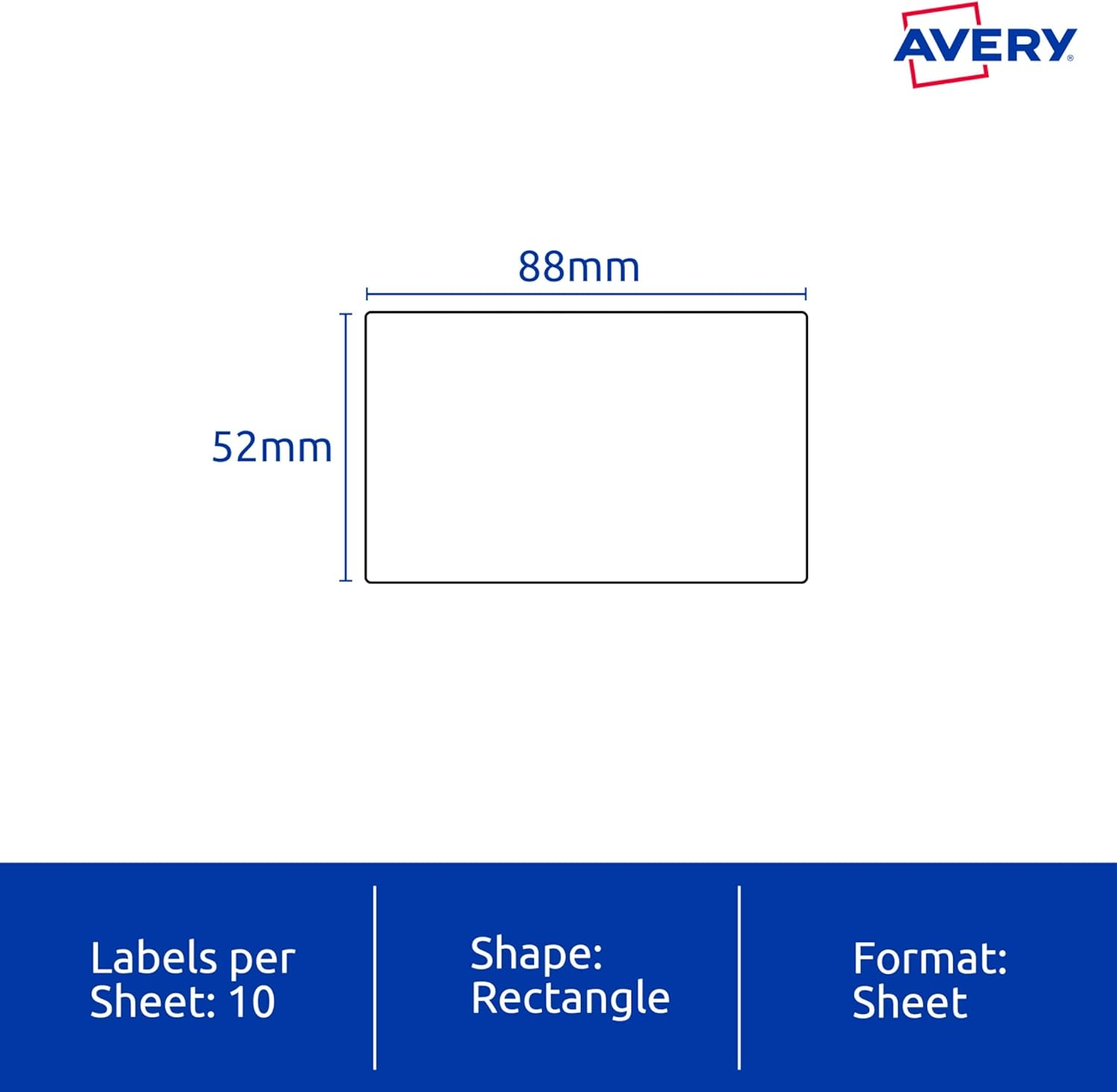Avery Australia Print and Divide Fabric Name Badge Labels - Personalised Name Tags - 150 Self Adhesive Naming Stickers for Laser Printers - White 235 GSM - 88 X 52 Mm, 15 X A4 Sheets - 980040 / L7427 image number 2