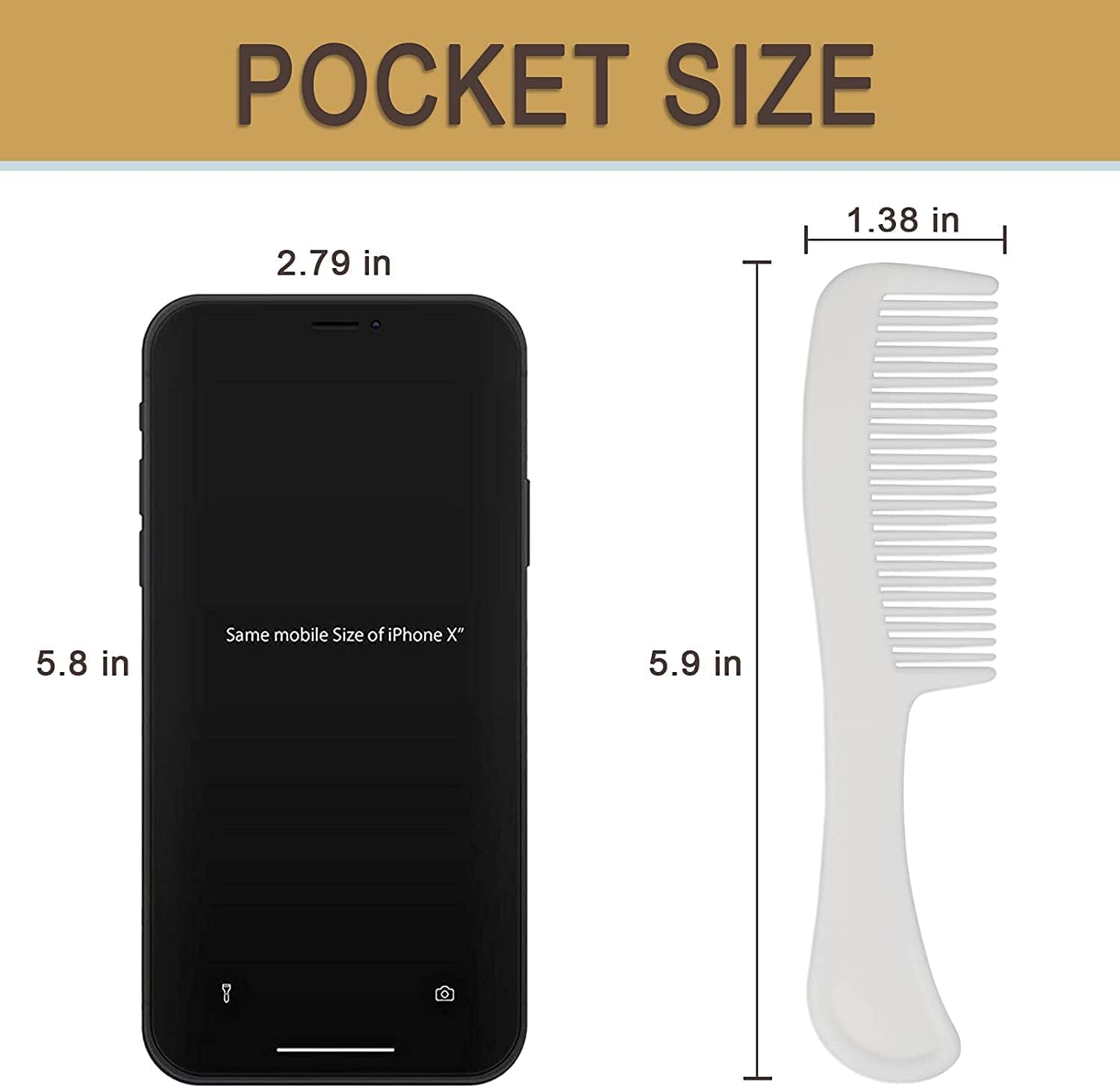 30 Pack Hair Combs in Bulk Individually Wrapped, Bulk Combs Individually Wrapped for Homeless,Women,Kids,Hotel,Airbnb,Shelter/Homeless/Nursing Home/Charity/Church(White)