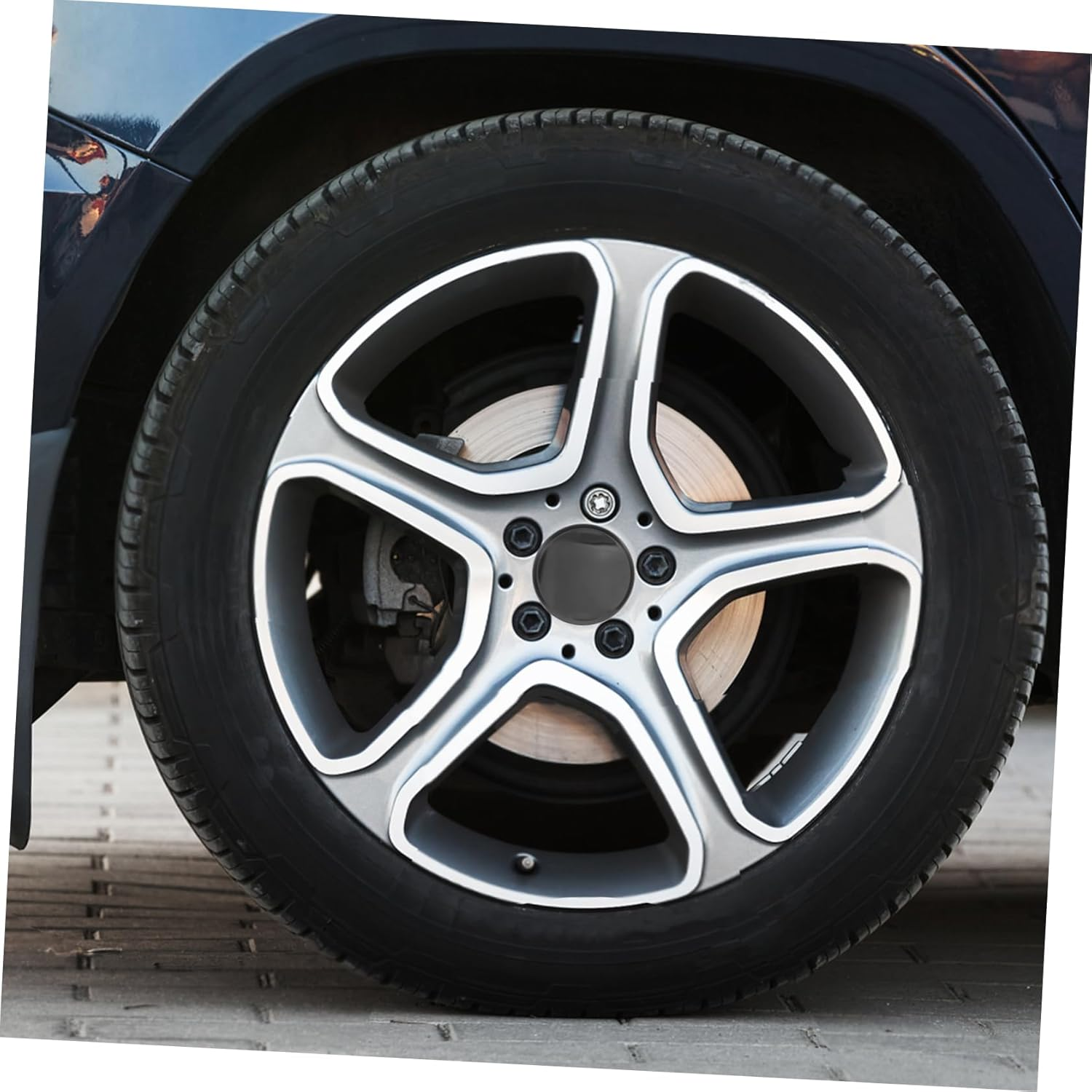 HAPINARY 63Mm Car Wheel Hubcap 2 Pieces Black Hub Center Caps Universal Wheel Rim Covers Replacement for Automotive Exterior Accessories and Trailer Hub Caps image number 1