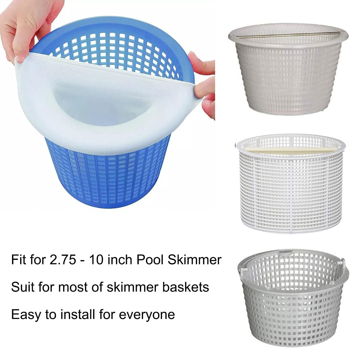 30-Pack Premium Pool Skimmer Socks for Filter Baskets, Skimmer Filter for Pool Skimmer Baskets, Pool Accessories for Inground Pool or above Ground Pool image number 1