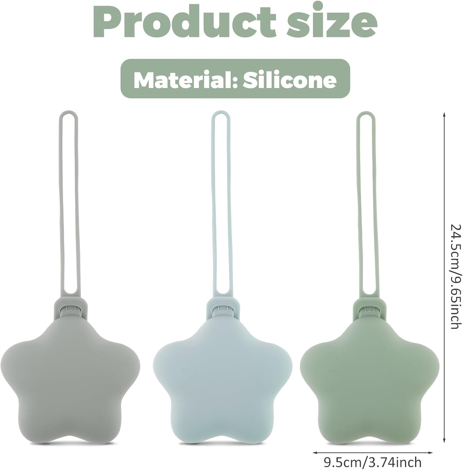 DJAPWPX-3 Pcs Silicone Pacifier Holder Case, Safe and Soft Material Pacifier Pouch, Portable Pacifier Case, Protective Pacifier Storage Case, Easy to Clean for Diaper Bag Stroller (B) image number 4