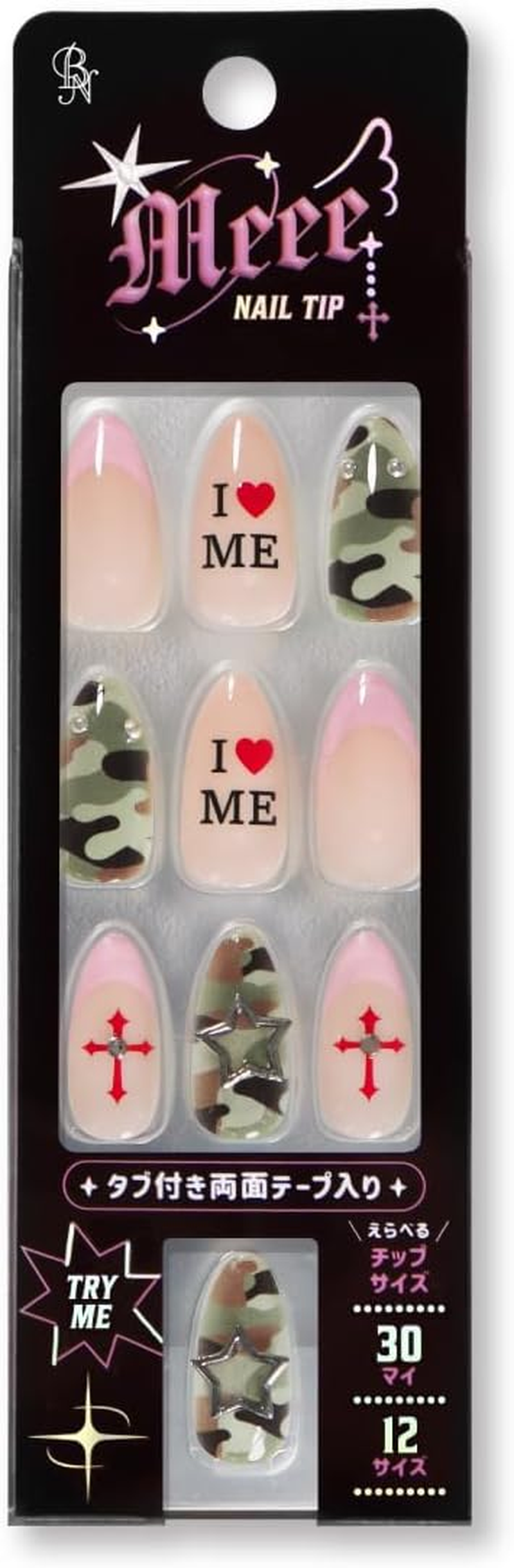 Meee NAIL TIP Nail Tips GAN-03 (30 Sheets / 12 Sizes) - Gan-01 image number 5