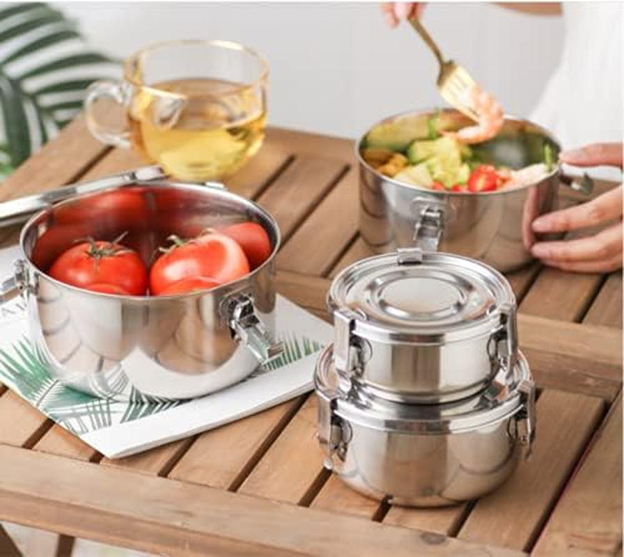 Allprettyall Premium Stainless Steel Food Storage Containers 304 Grade the Original Leak-Proof, Airtight, Smell-Proof - Perfect for Camping Trips, Lunches, Leftovers, Soups, Salads image number 6