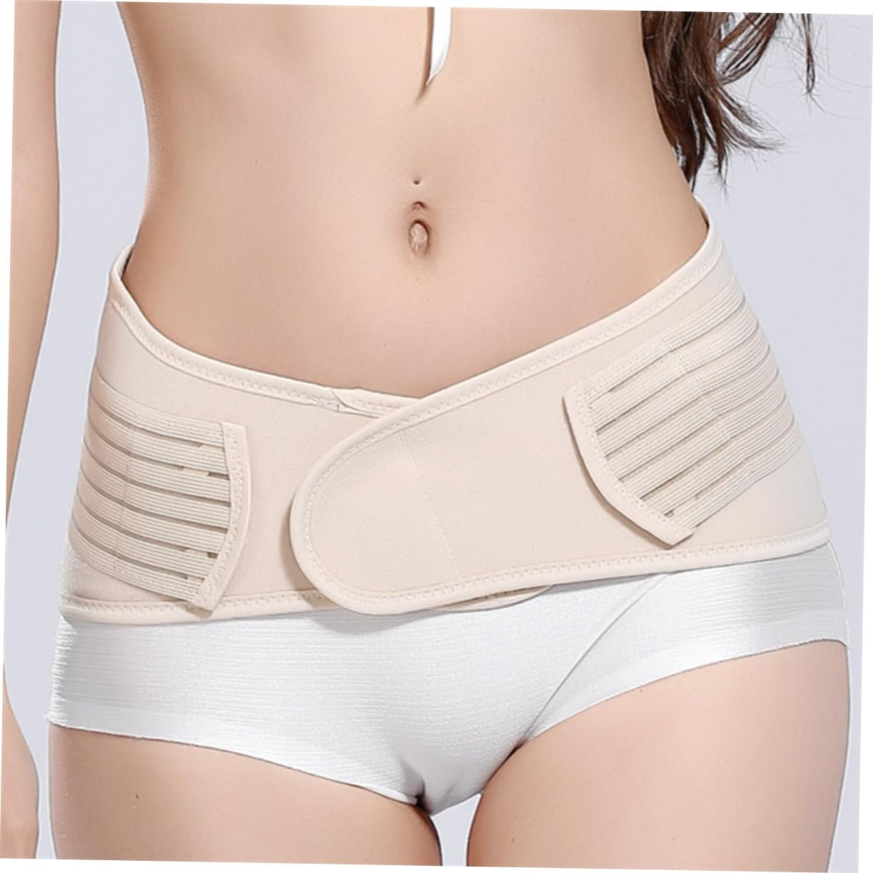Baluue 2Pcs Postpartum Belly Wrap Hip Slimming Brace Pelvic Corrector for Pregnancy Women Supplies image number 1