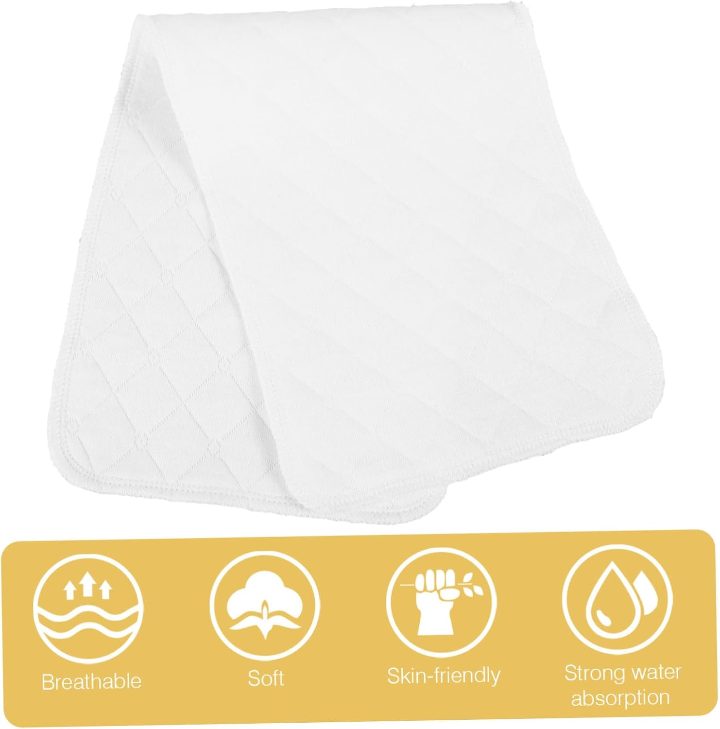 Alasum 5Pcs Changing Pads Reusable Cotton Urinary Cloths for Newborns Boys Burp Towels Bath Essentials Washable