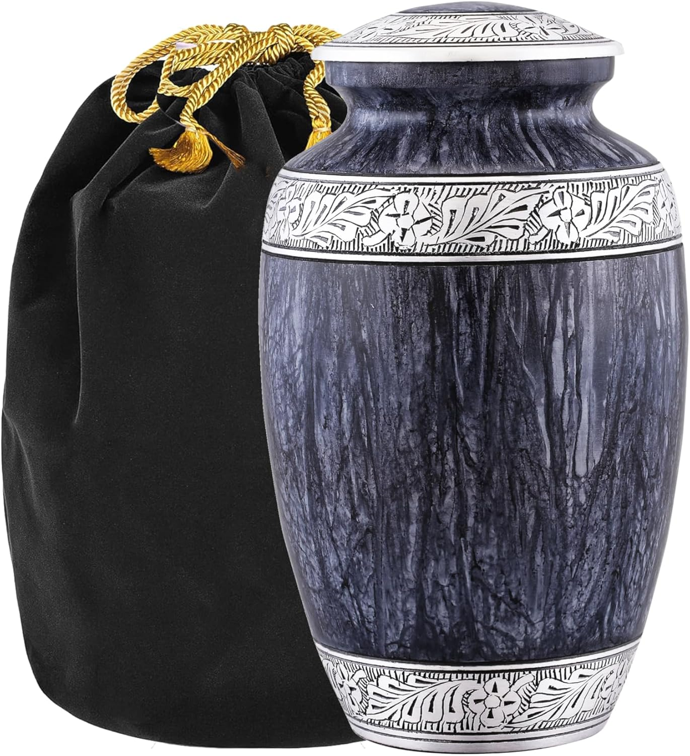 Cremation Urn for Human Ashes &ndash; Large Adult ERN for Ashes &ndash; Funeral Urn for Men & Women &ndash; Memorial ERN for Loved Ones &ndash; Burial Urn for Home, Columbarium, or Funeral Service (Grey, Adult) image number 4