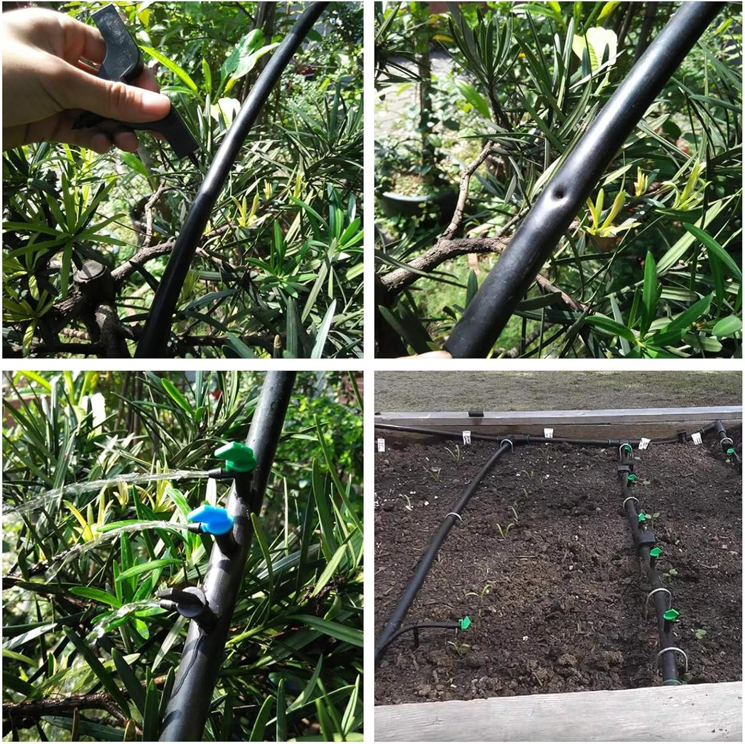 HOINCO 60 Pieces Drip Emitter, 3 Sizes Garden Flag Irrigation Dripper Emitter, Trees and Shrubs, per Hour1 GPH, 2 GPH, 4 GPH image number 3