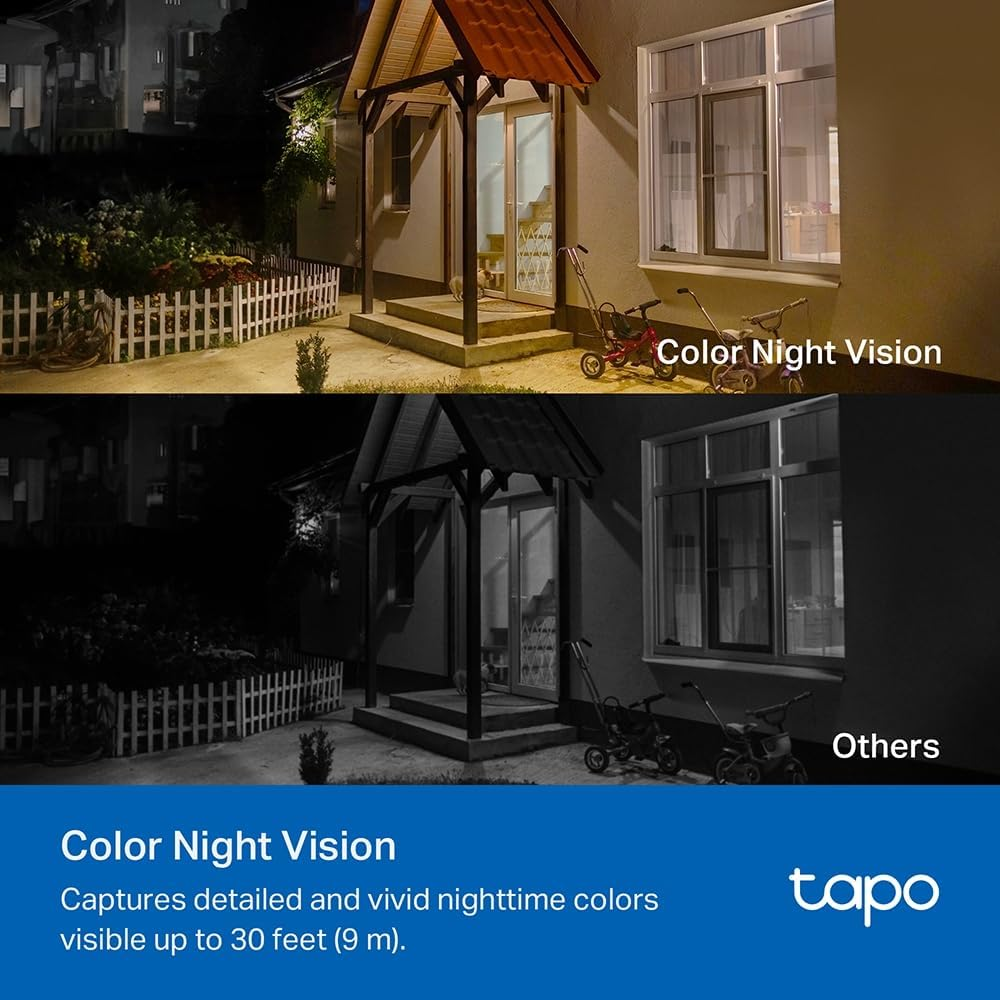 Tp-Link Tapo Smart Home Solar-Powered Security Camera Kit, Wireless, 2K 3MP, IP65, Colour Night Vision, Person Detection, Notification, No Hub Required, SD Card Slot, App Remote Control (TC82 KIT) image number 5