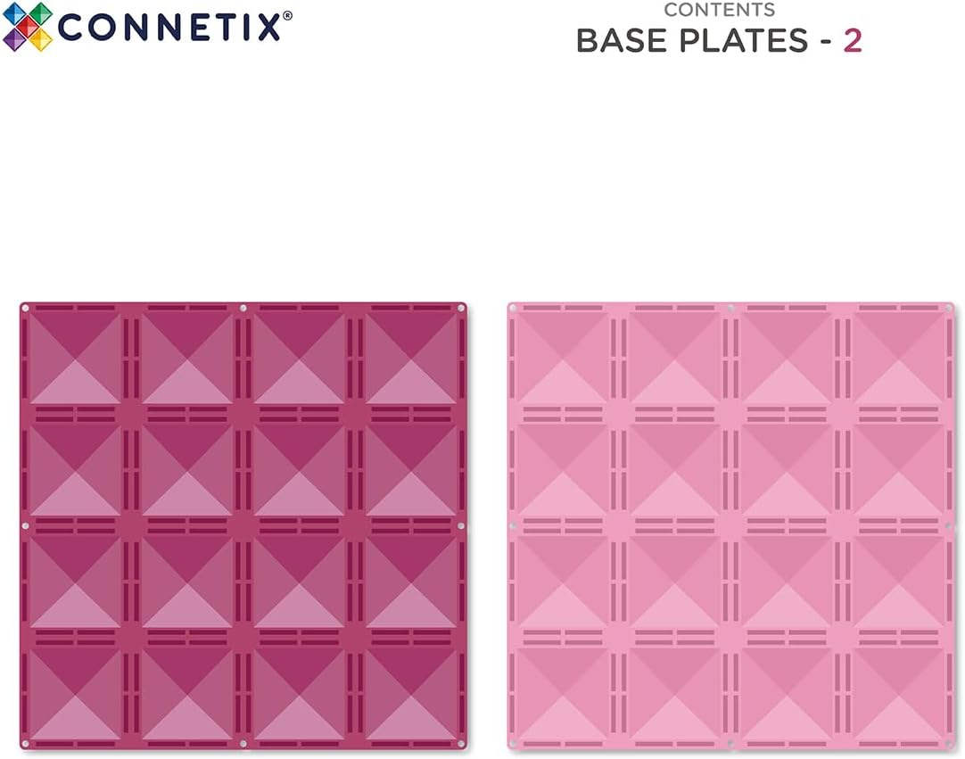 CONNETIX Pastel Base Plate Pack, Pink & Berry, 2 Pieces image number 4
