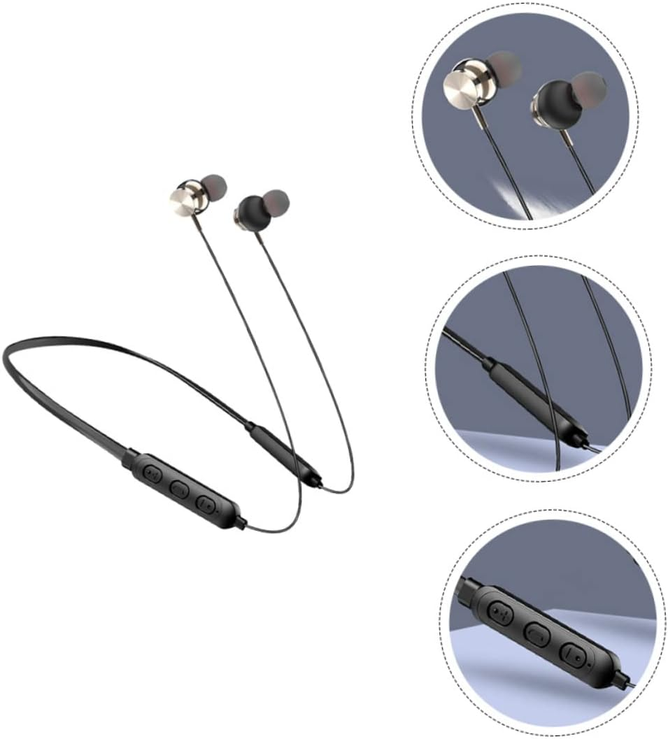 DOITOOL Neck Hanging Wireless Earpiece Stereo in Ear Earbuds with Magnetic Neckband Comfortable Tilted Design for Sports and Outdoor Use Hands Calls and Volume Control image number 1