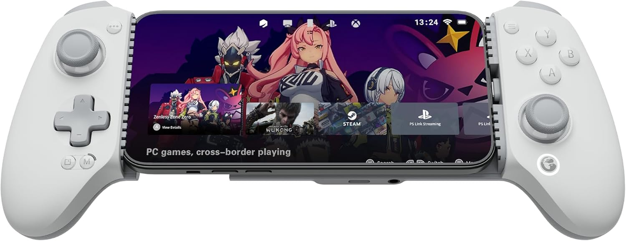 Gamesir G8+ Mfi Wired Mobile Game Controller for Iphone, Ipad & Android|Mfi Certified |Type-C Plug-In|125&ndash;215Mm Extendable|Hall Effect Sticks|Low Latency|Passthrough Charging|Swappable ABXY | Gray image number 1