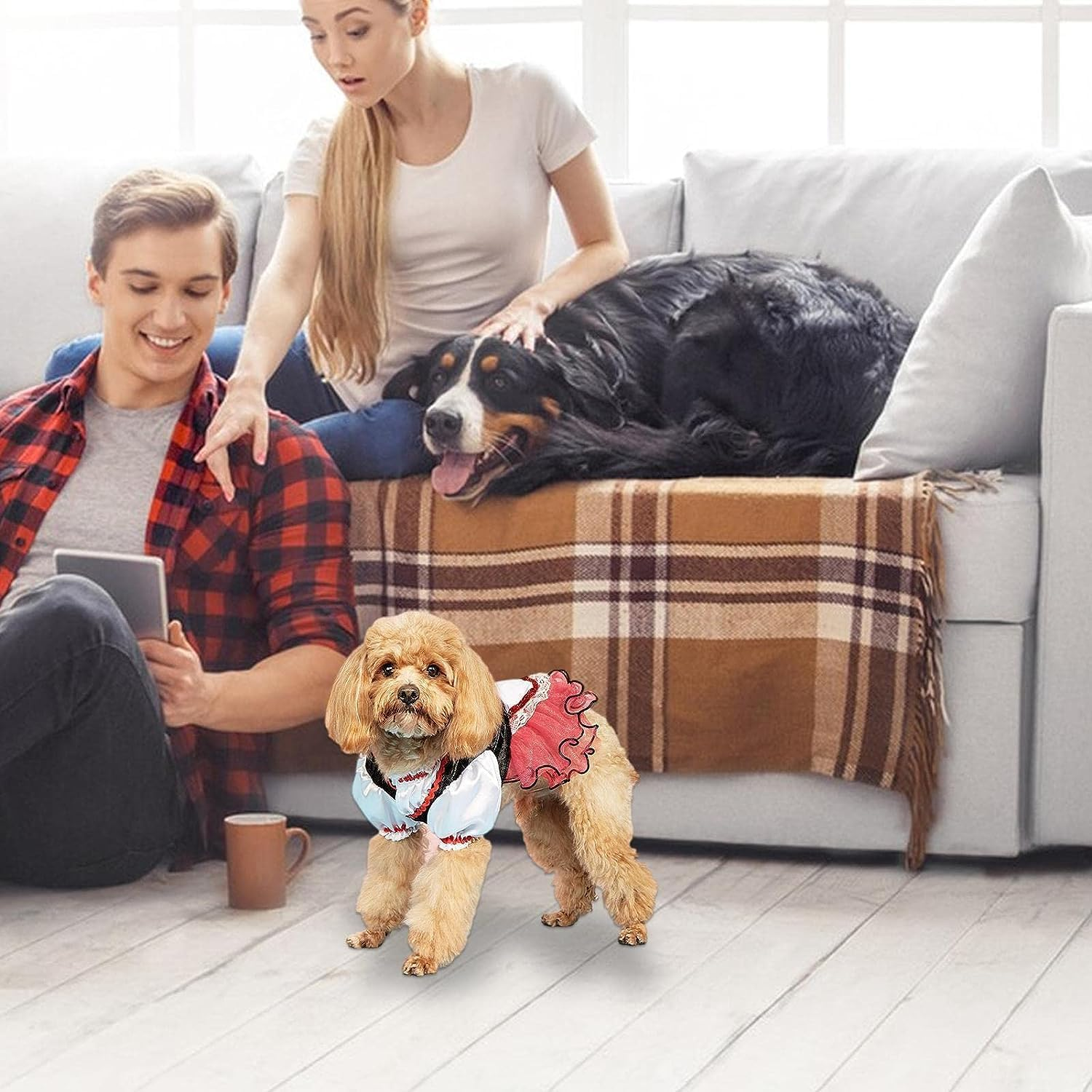 Girl Dog Dress | Mesh Dresses for Puppies | Delicate Workmanship Cute Doggie Dress Dog Apparel for Small Dogs