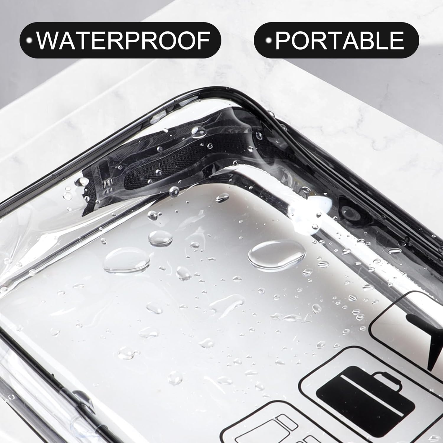 2PCS Toiletry Bag Wash Bag Clear, Waterproof Travel Toiletries Large Capacity, Clear Travel Toiletries Bag 20*14Cm, Travel Toiletry Bag Suitable for Travel Business Tripdaily Usemakeup Storage (Green) image number 2