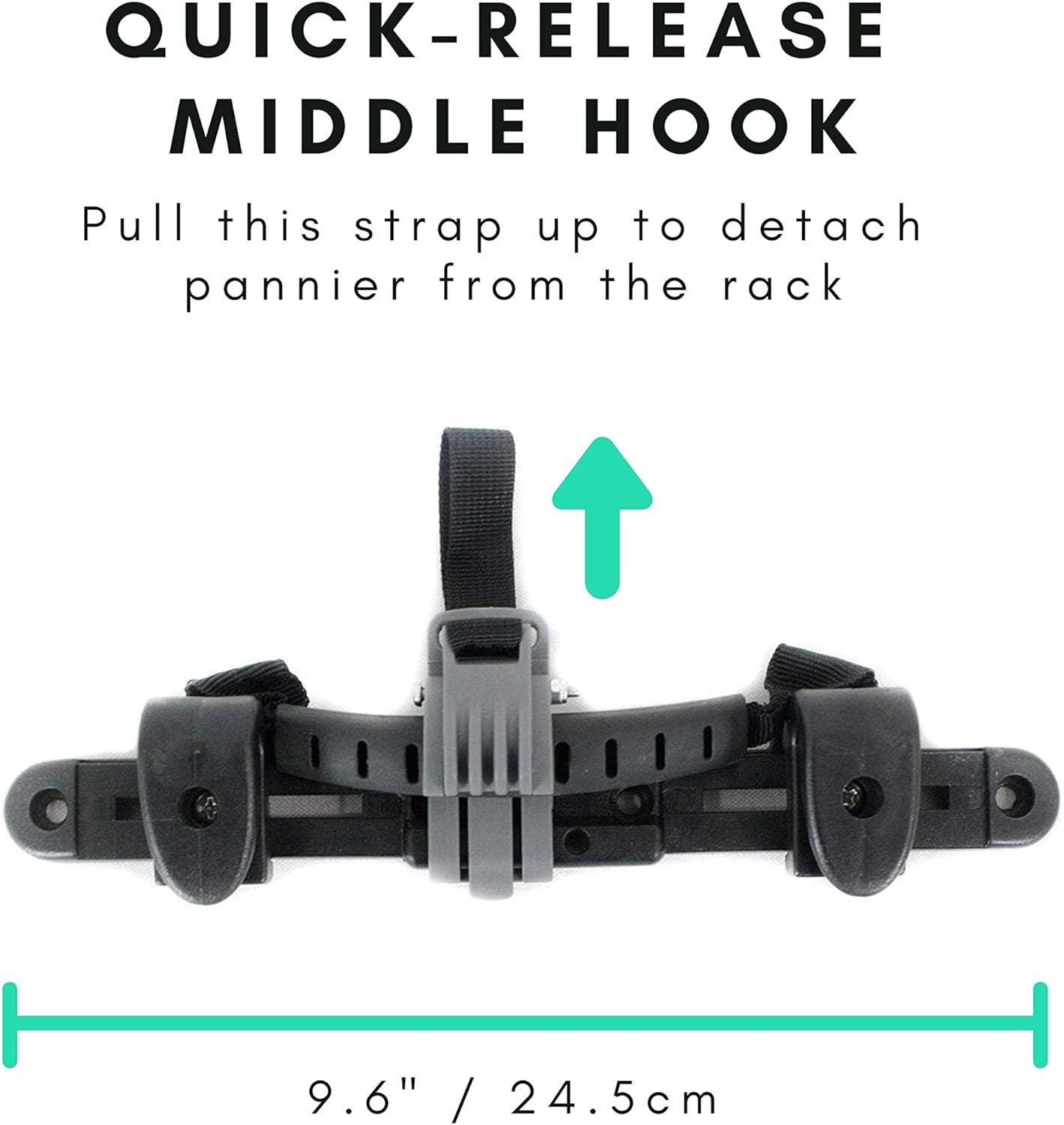 Vincita Bike Pannier Hardware Kit - to Convert Any Bag into a Bicycle Pannier Bag - Can Be Used with Rack Diameter up to 16 Mm- One Set of Pannier Mounting Attachment Hardware - Bicycle Accessories&hellip; image number 6