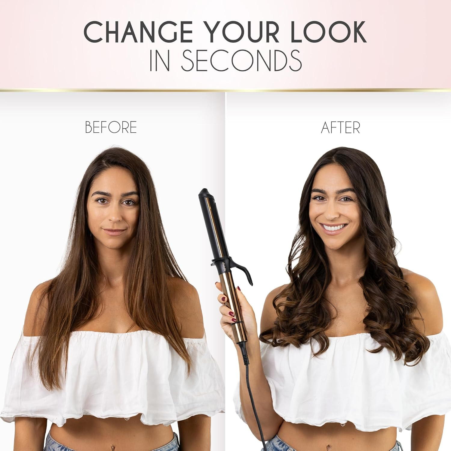 ELLA BELLA&reg; Curling Iron 1.25" &bull; Professional Hair Curler &bull; 1.25 Inch Curling Iron &bull; Ceramic Curling Irons &bull; Transform Your Look in Seconds &bull; Suitable for All Hair Types &bull; Say Goodbye to Heat Damage image number 4