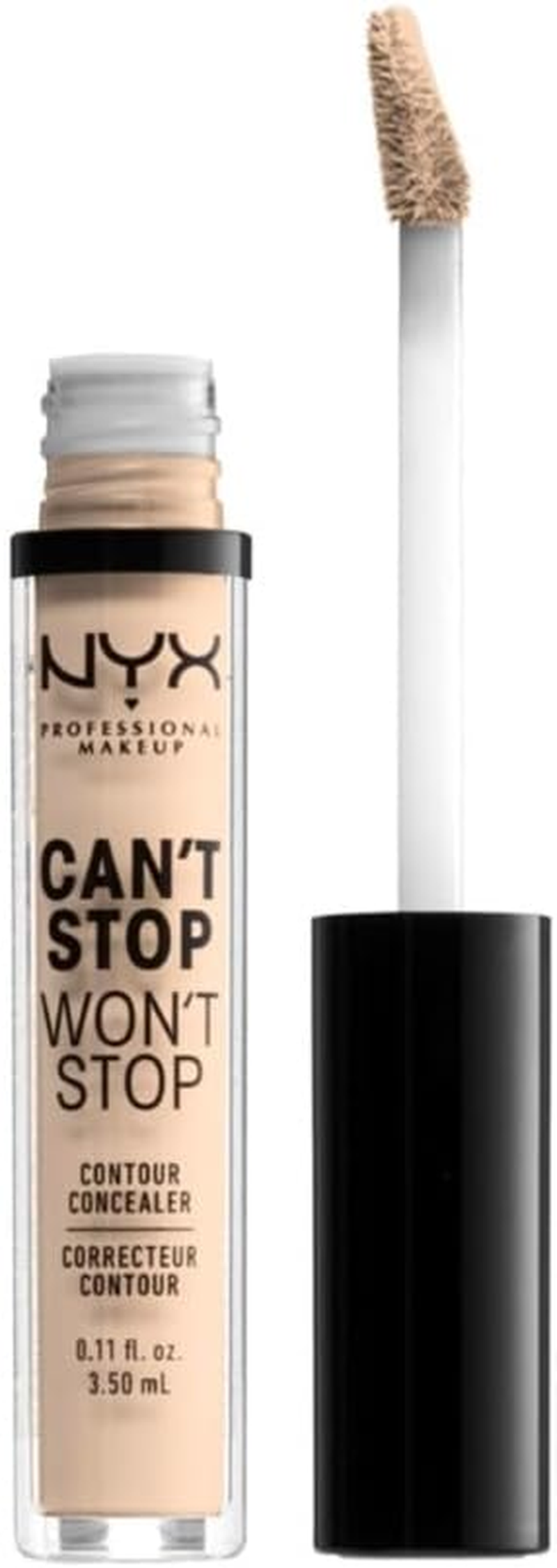 NYX Professional Makeup, Concealer, Camouflaging and Contouring, Can'T Stop Won'T Stop, 3.5 Ml, Light Ivory image number 2