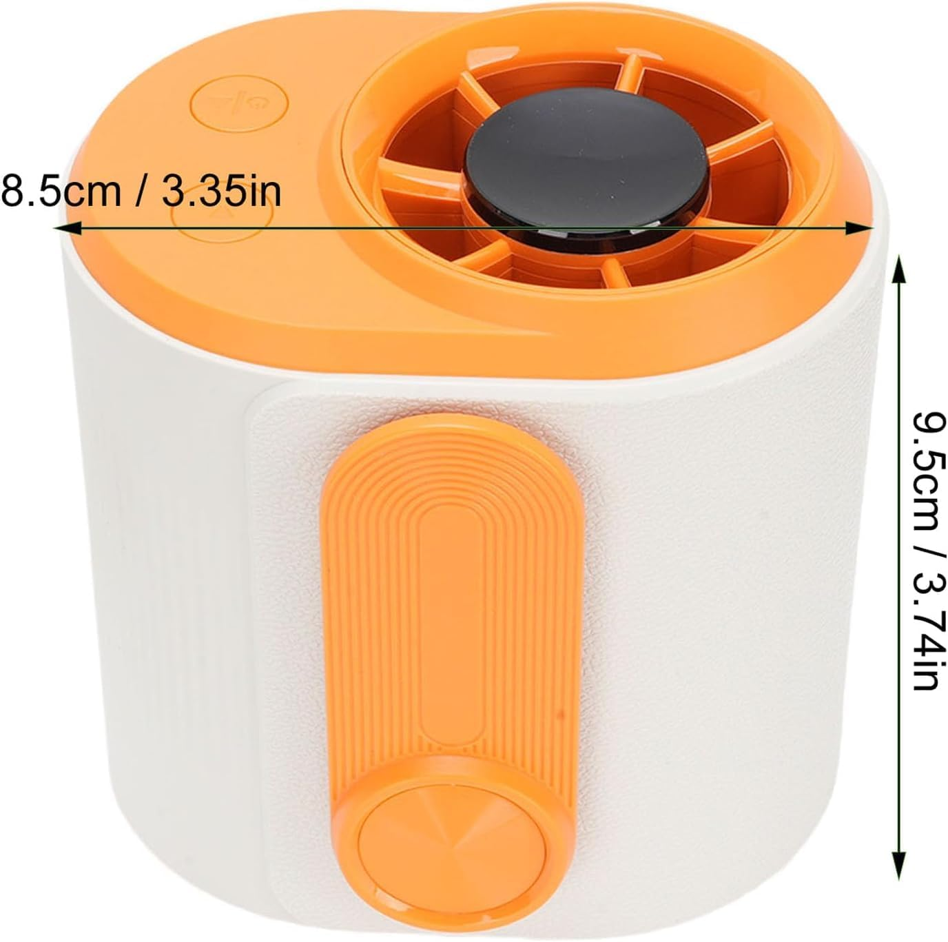 Portable Waist Fan, Wearable Fan, Belt Fans, LED Display, Hands-Free, 24H Cooling, 3600Mah Battery, Multi-Speed Cooling for Outdoor Works, Farm, Hiking, Camping, Travel (Orange) - Black image number 7
