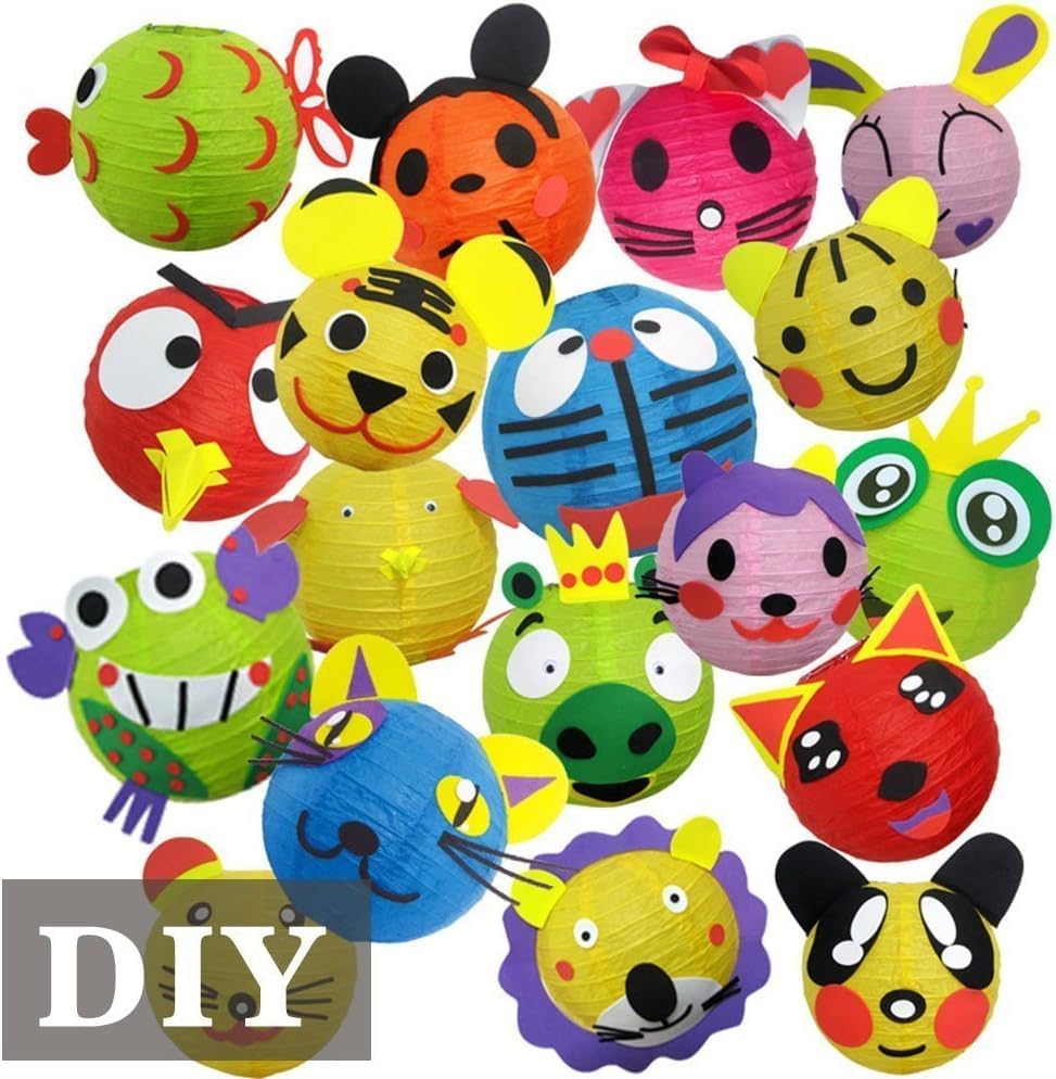 16 Pcs Colorful Paper Lanterns (Multicolorsize of 4&rdquo; 6&rdquo; 8&rdquo; 10&rdquo;) - Chinese/Japanese Paper Hanging Decorations Ball Lanterns Lamps for Home Decor Parties and Weddings image number 2