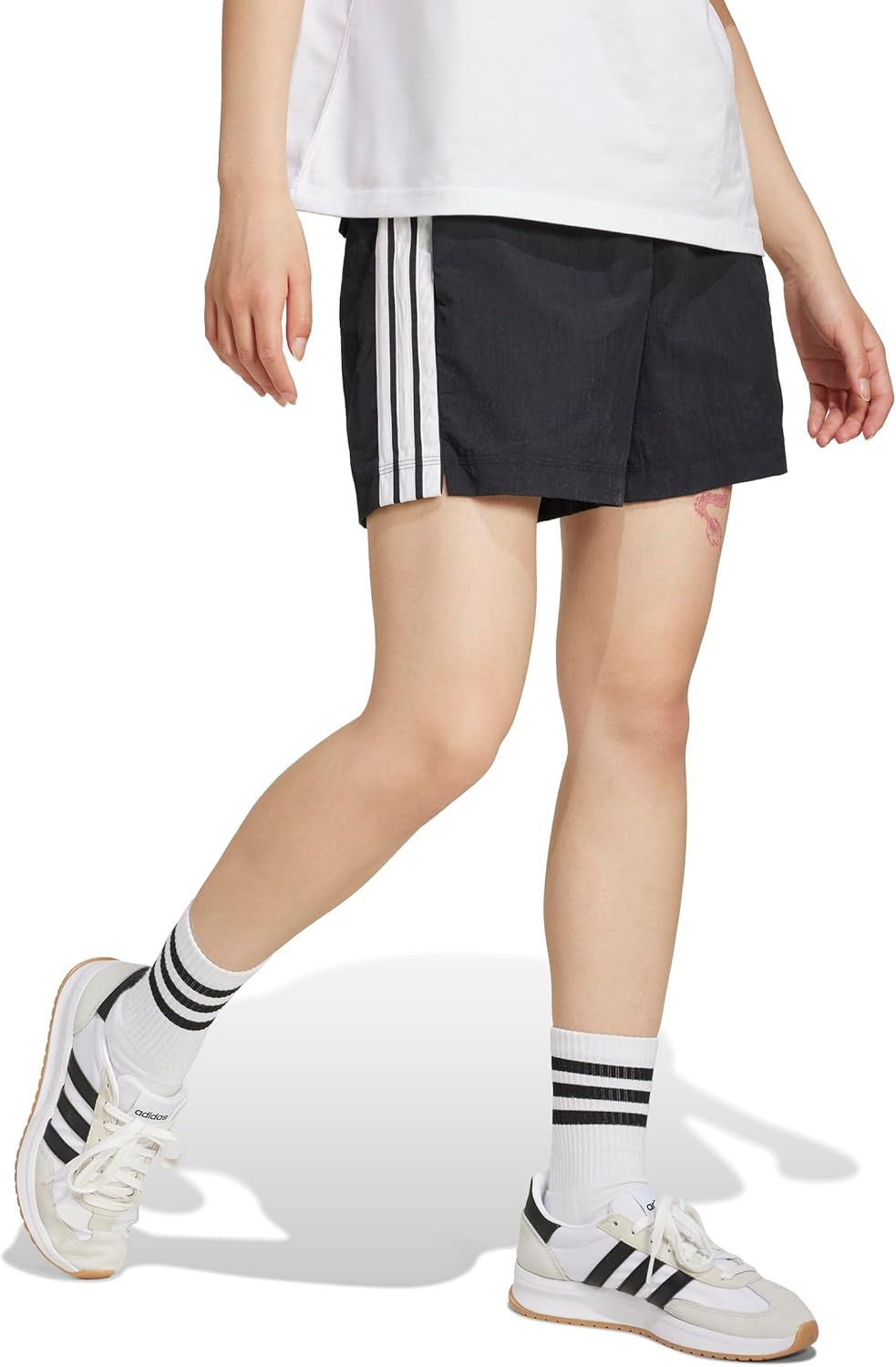 Adidas Womens Essentials 3-Stripes Lifestyle Woven Shorts Shorts